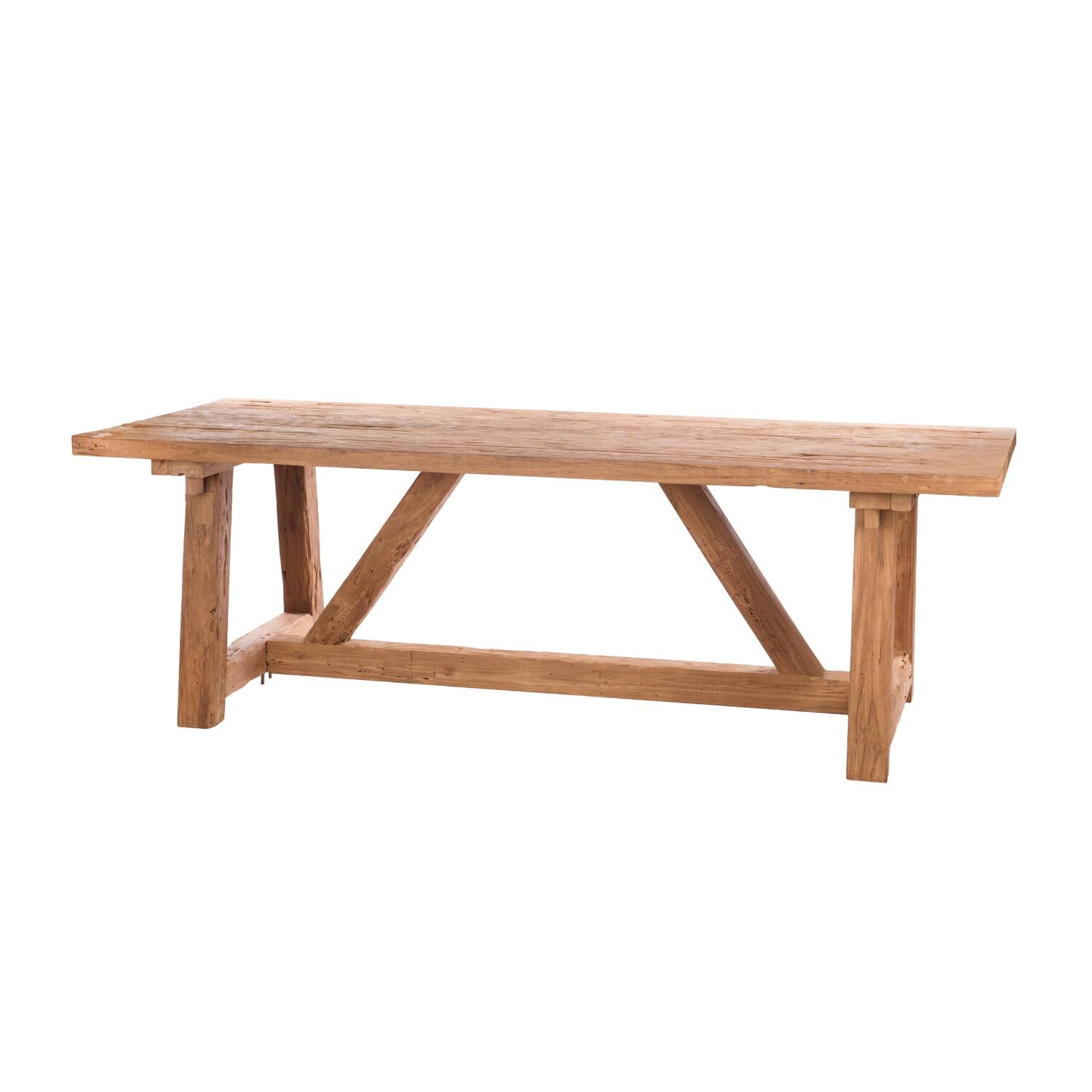 Table rectangular Andres rustic wood teak wood 240x100x78cm
