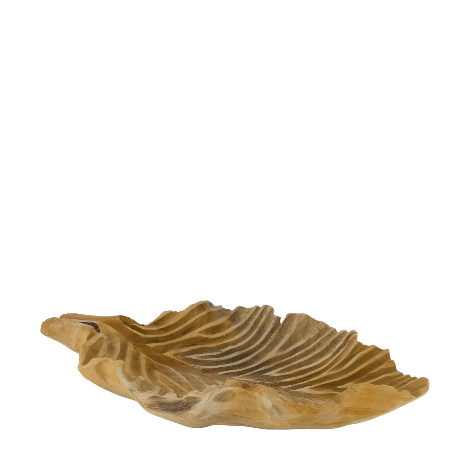 Bol Iris - Bois de teck - 50x33x10cm - Beige
