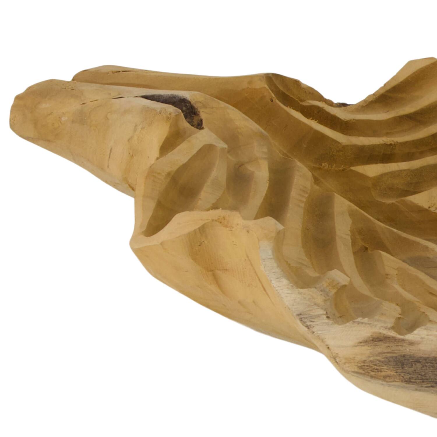 Bol Iris - Bois de teck - 50x33x10cm - Beige