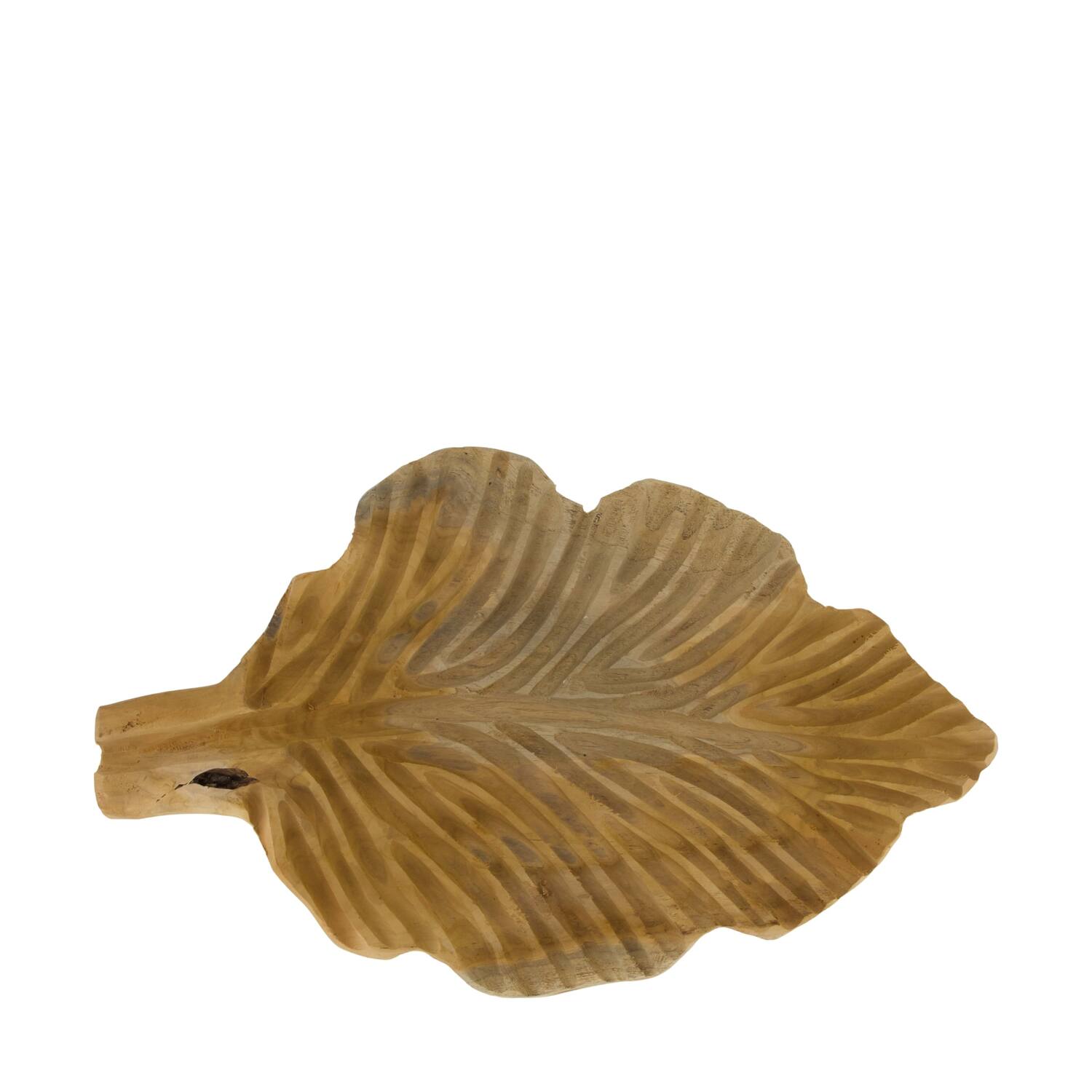 Bol Iris - Bois de teck - 50x33x10cm - Beige