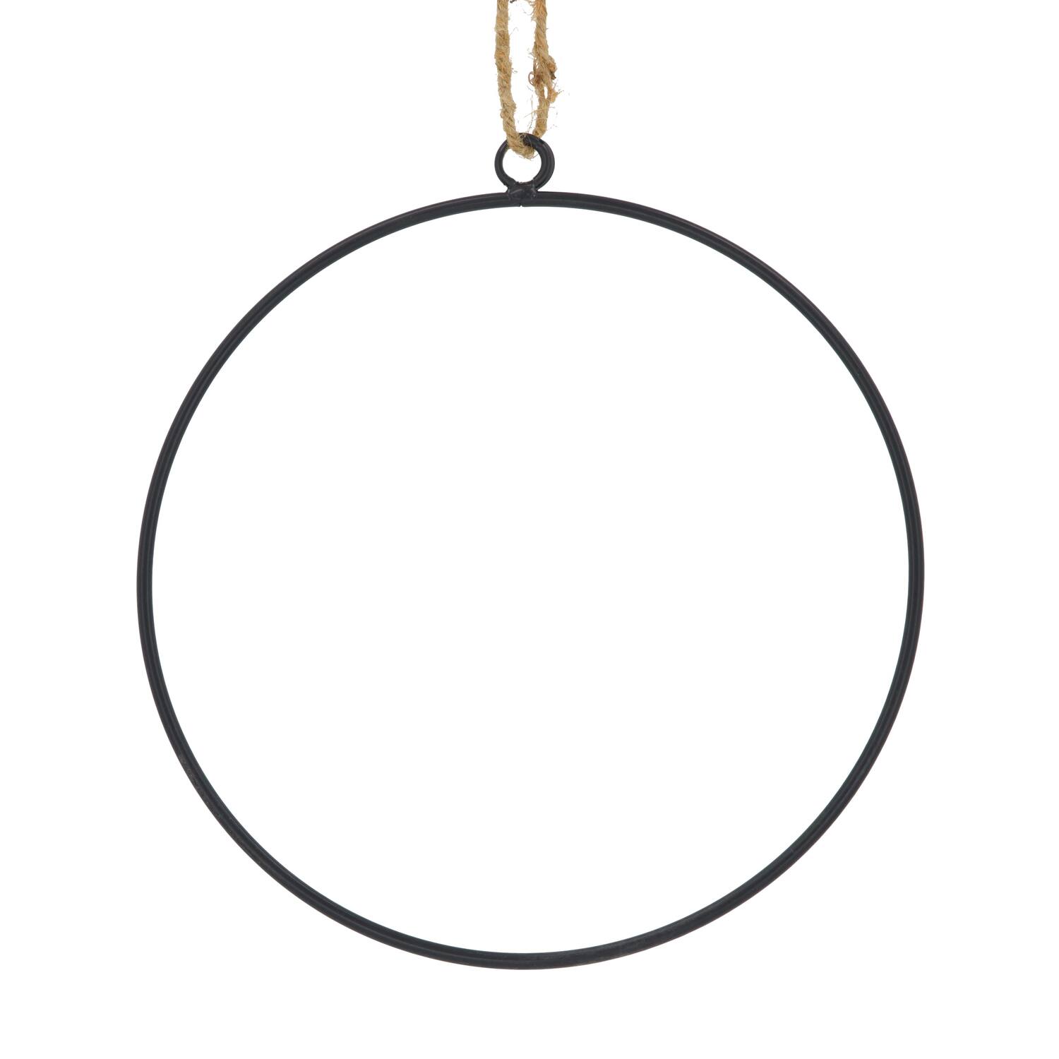 Hanger ring metal 20x20x0.5cm - Black