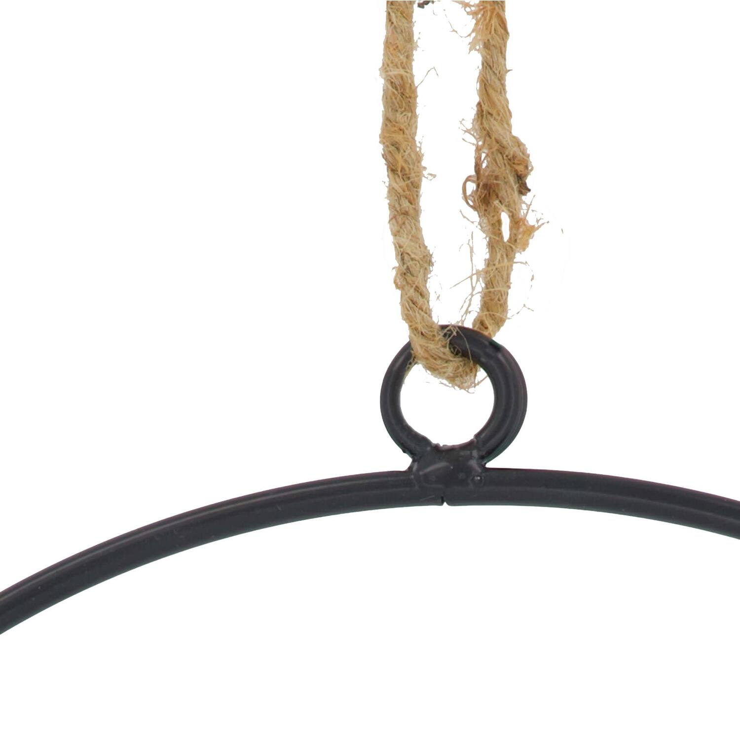 Hanger ring metal 20x20x0.5cm - Black