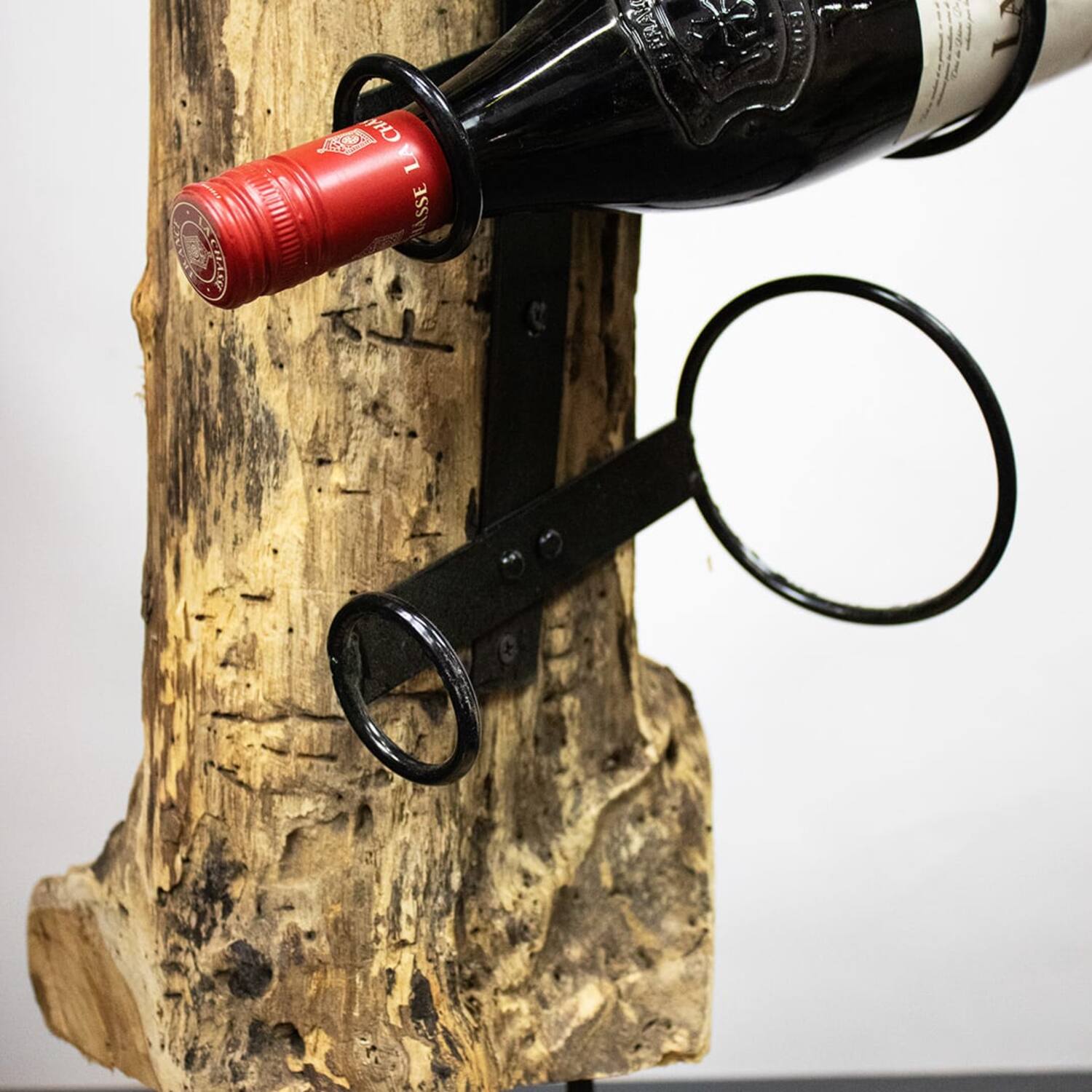 Weinregal Quinn - Holz - 36x36x85cm - Braun