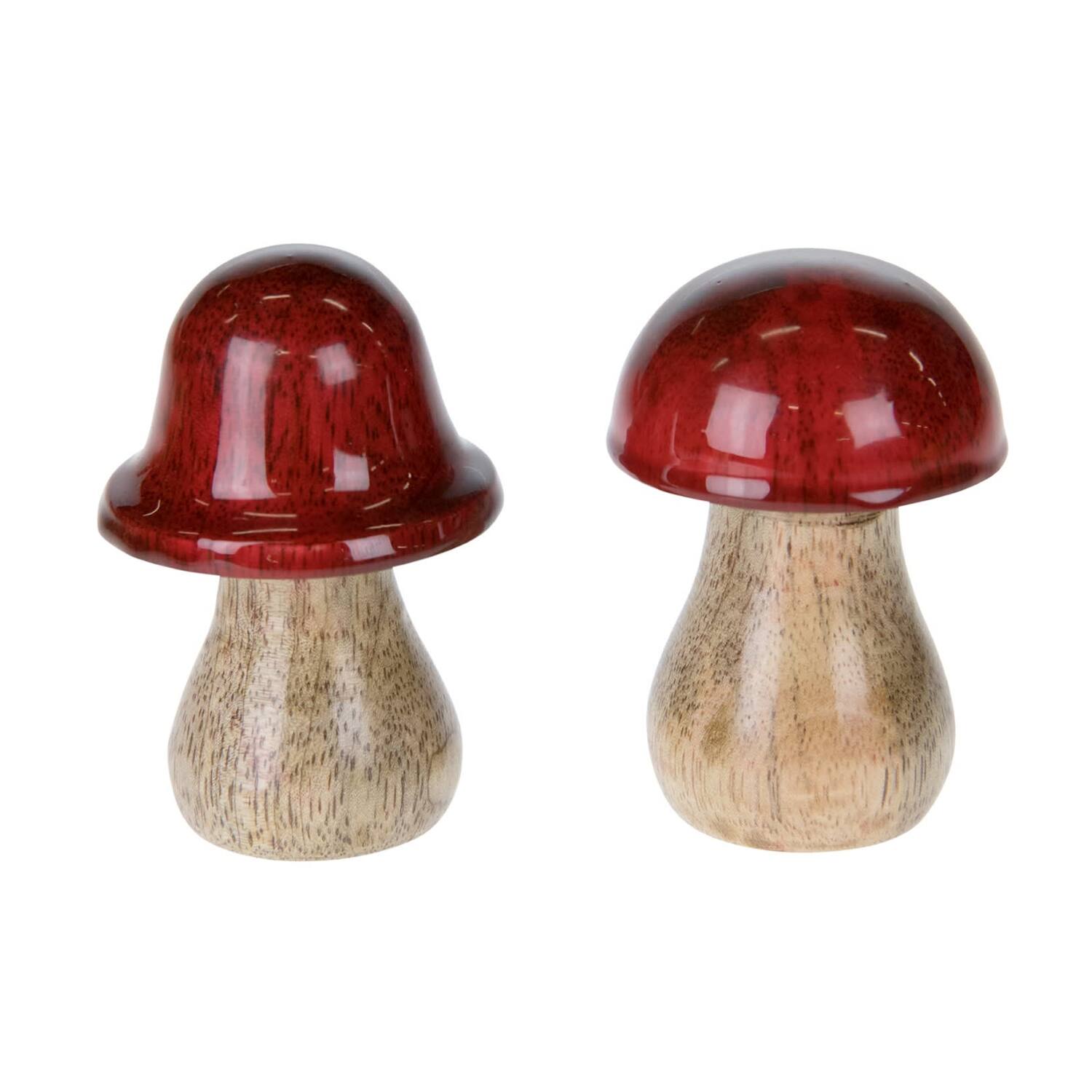 Mushroom mango wood 5x5x7cm 5cm  - Multi