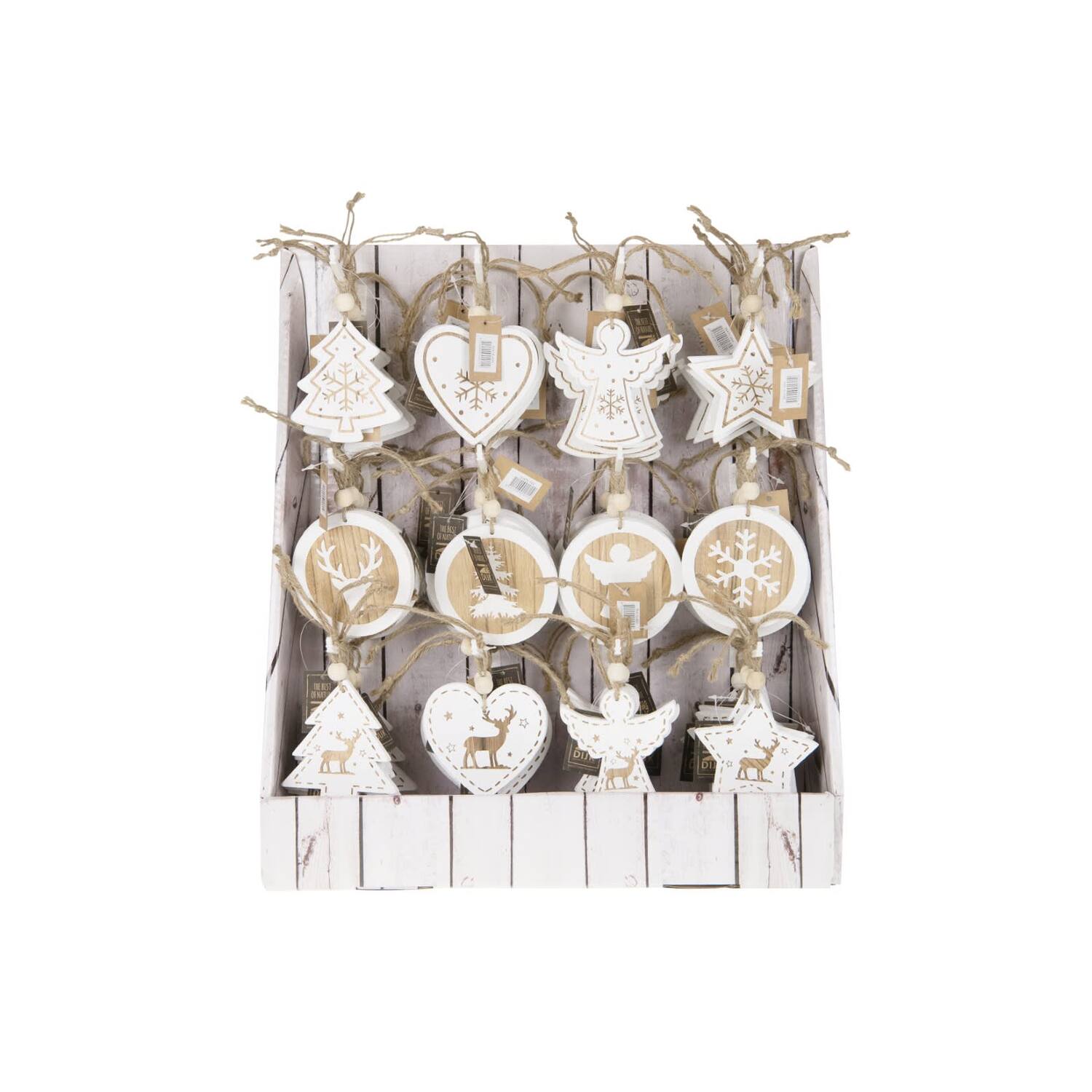 Hanger wood 10cm 1pc  in display - Multi
