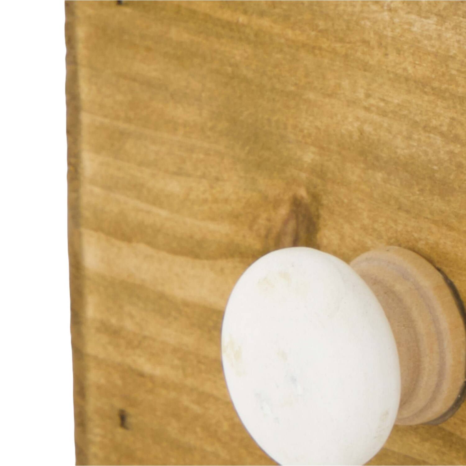 Box planter rectangular fir wood with plastic 12x10x9cm - Natural