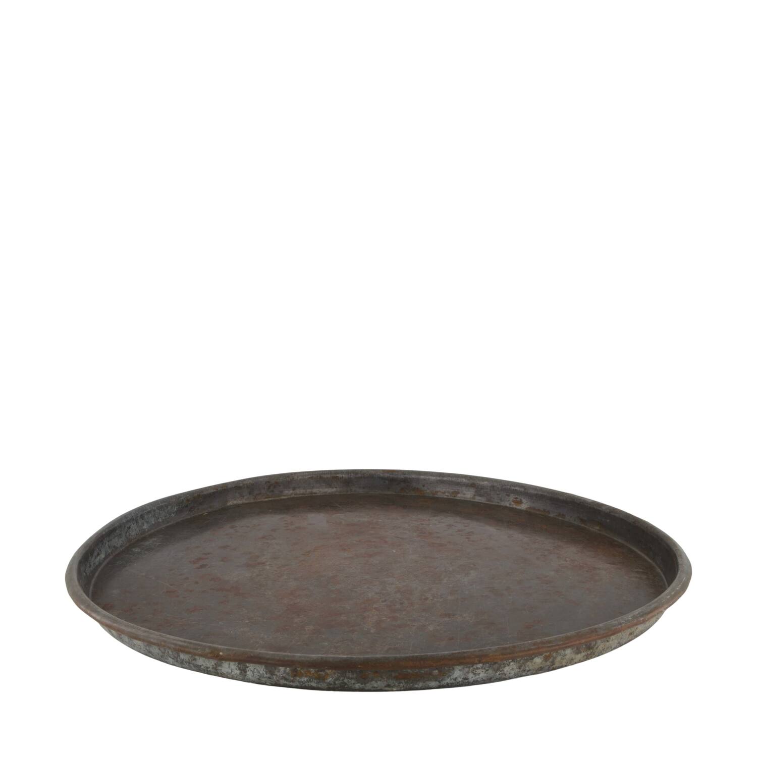 Dienblad rond - IJzer - Vintage - 55x55x2cm - Natuurlijk