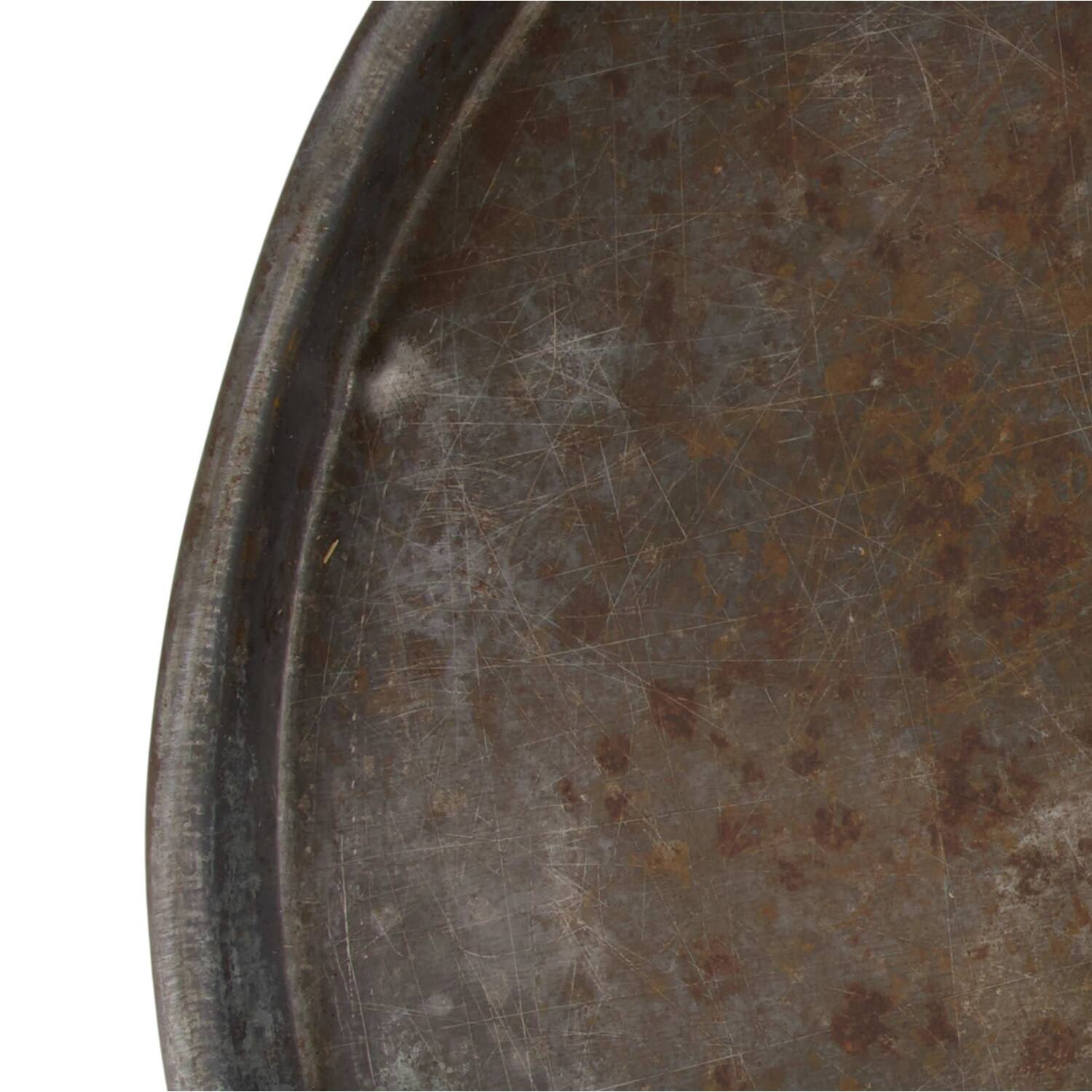 Dienblad rond - IJzer - Vintage - 55x55x2cm - Natuurlijk