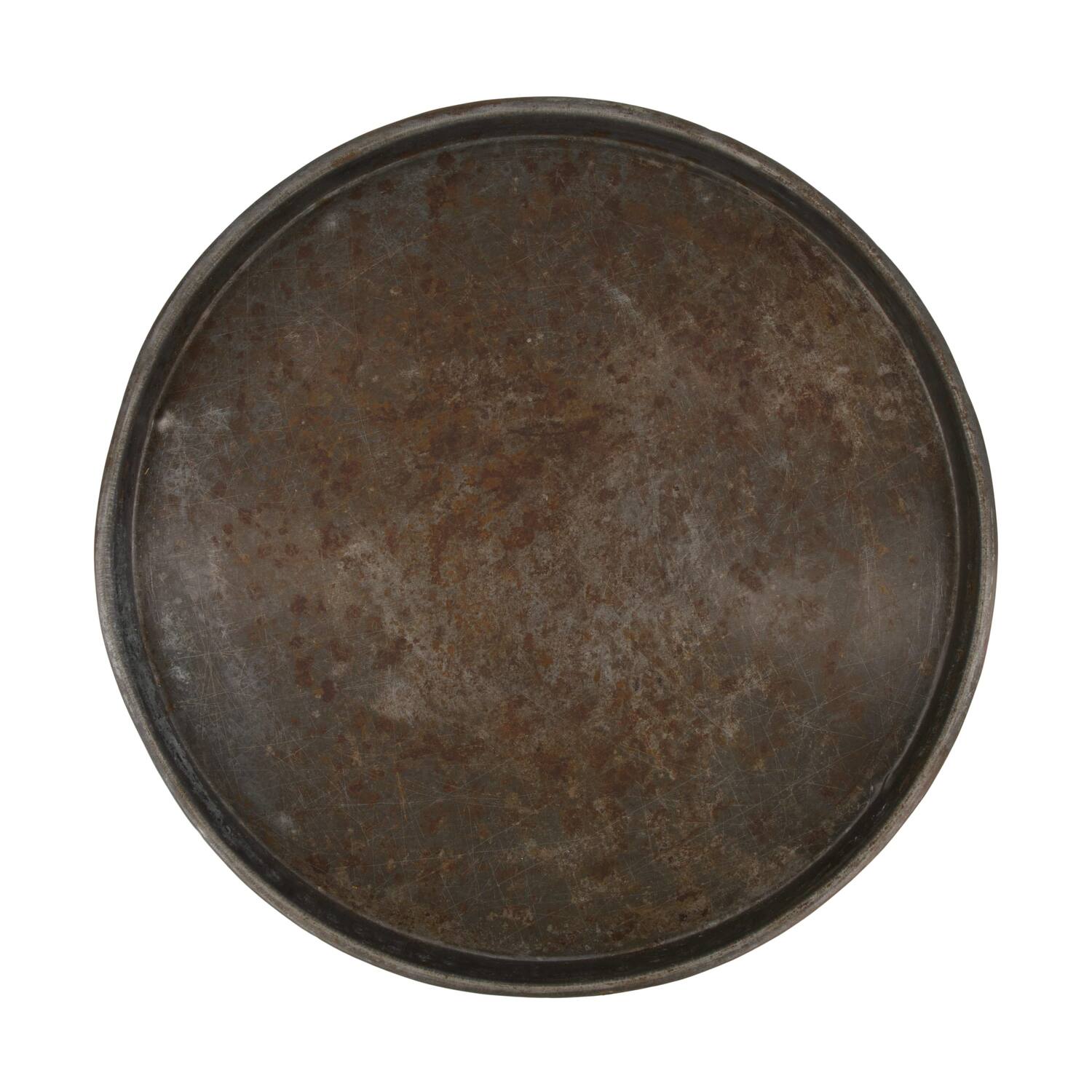 Dienblad rond - IJzer - Vintage - 55x55x2cm - Natuurlijk