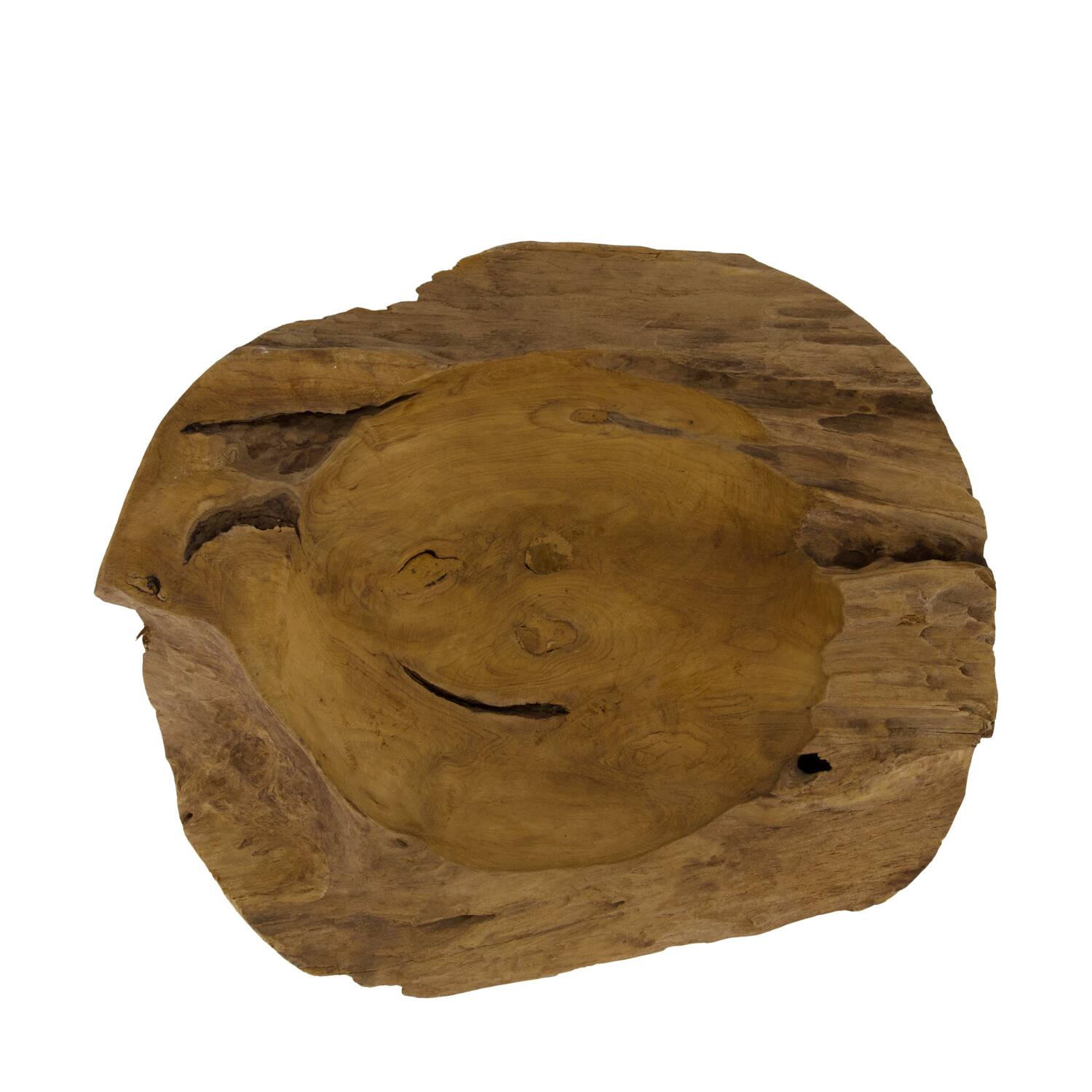 Bowl teak wood 45x39x11cm
