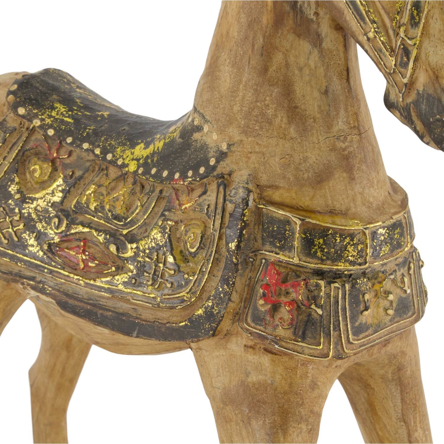 Rocking horse albizia wood 36x11x37.5cm