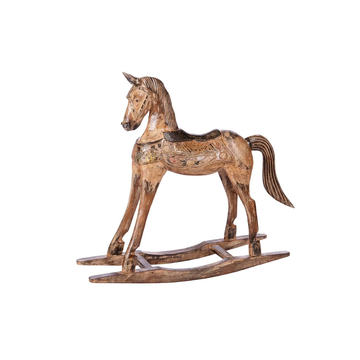 Rocking horse XL wood 100x28x97cm