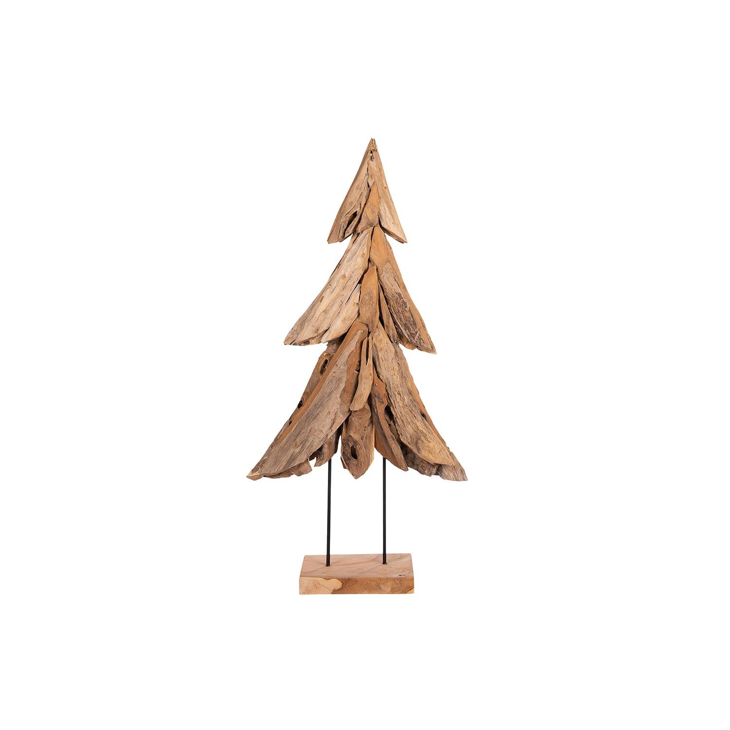 Christmas tree on stand L teak 56x20x118cm