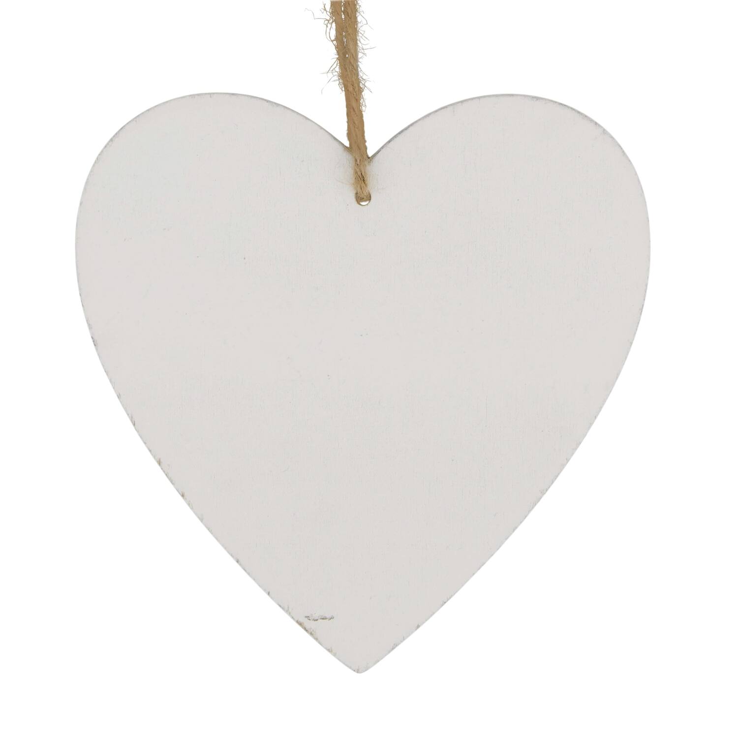 Heart poplar wood with hanger 15x15x8cm 10pc