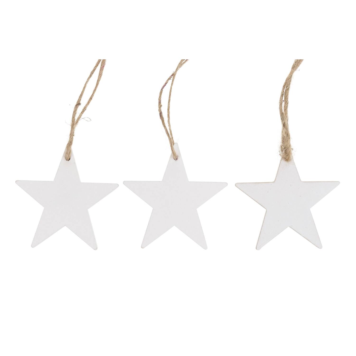 Hanger star poplar wood 7x0.7x7cm 10pc
