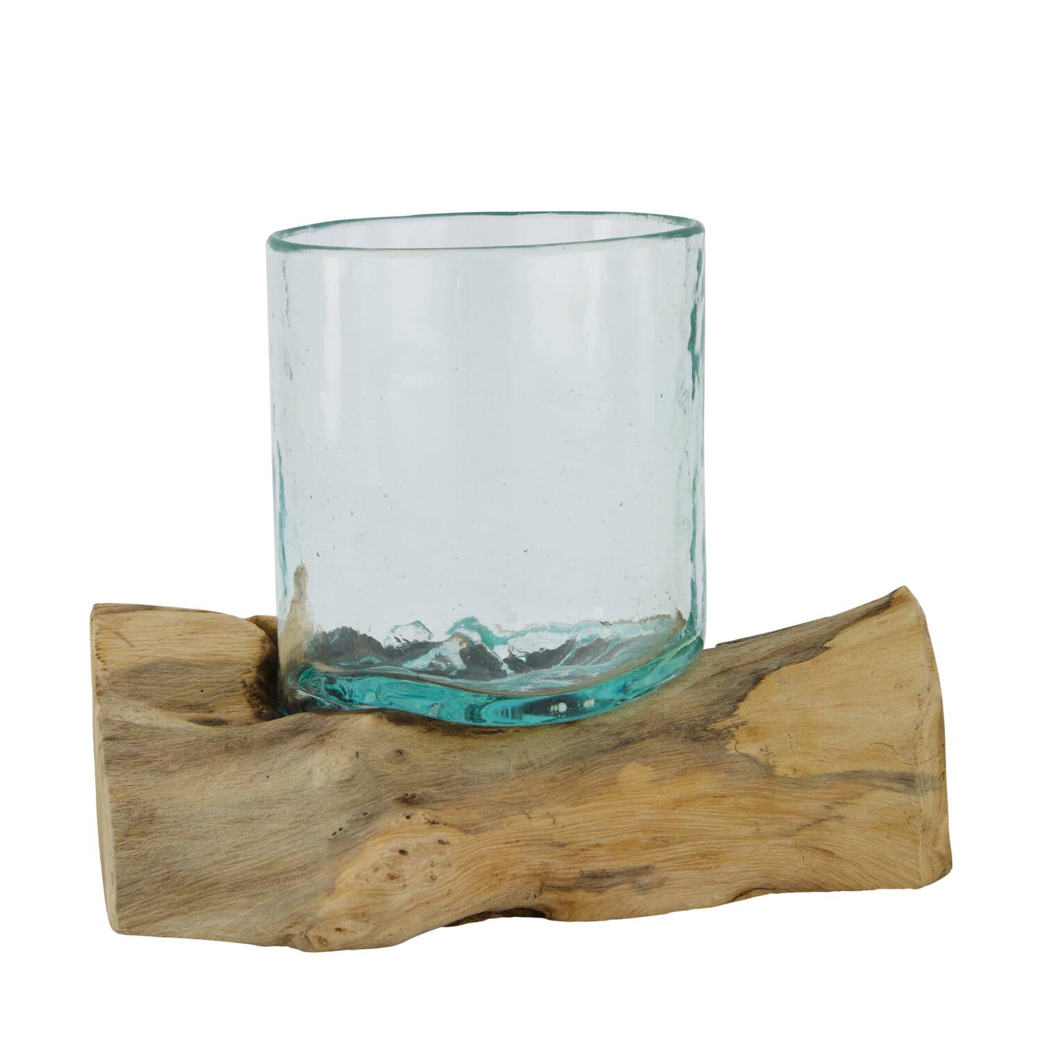 Root gamal wood with glass 23x15x16cm