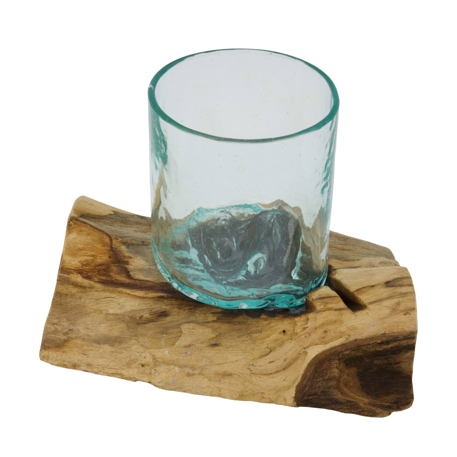 Root gamal wood with glass 23x15x16cm