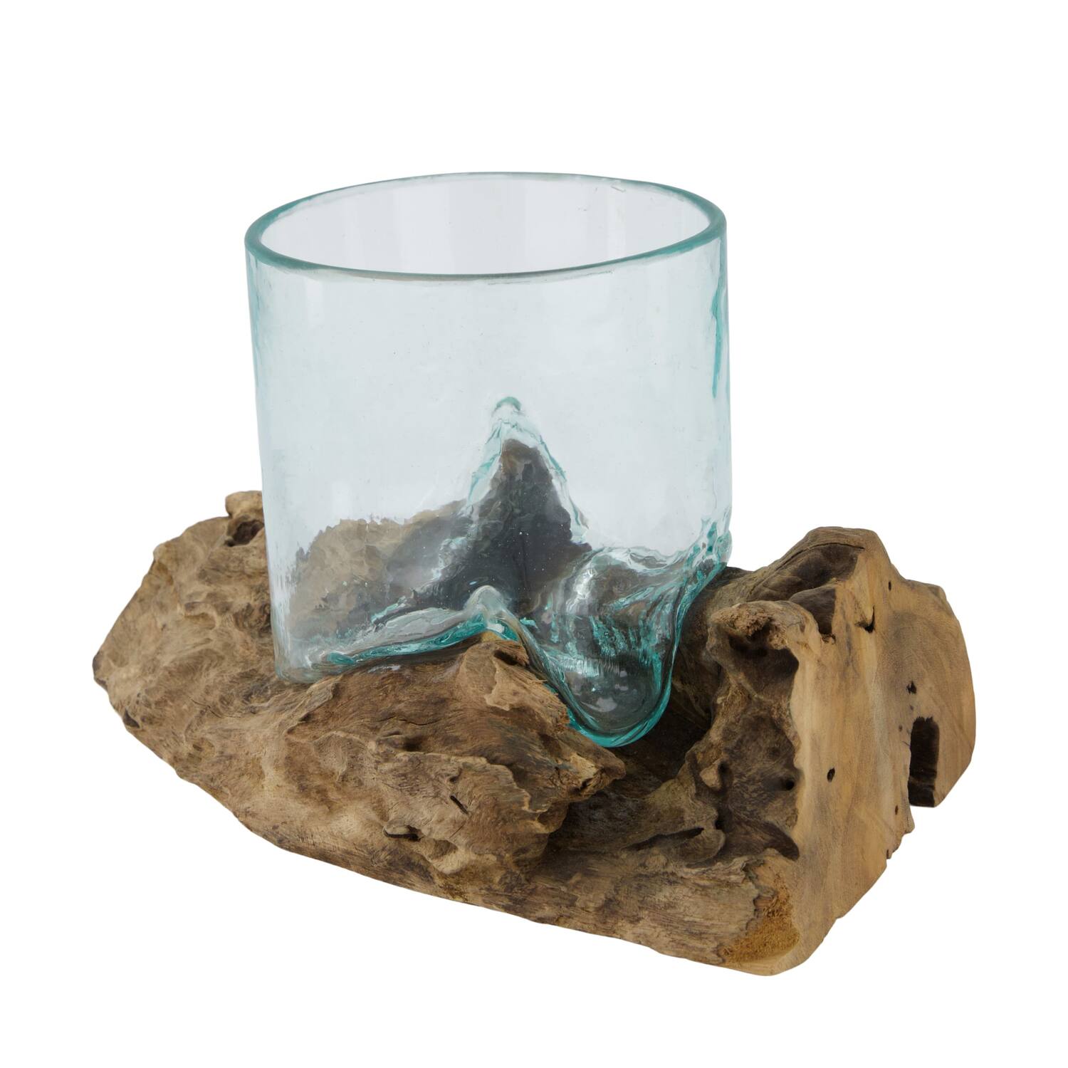 Root gamal wood with glass 27x16x16cm