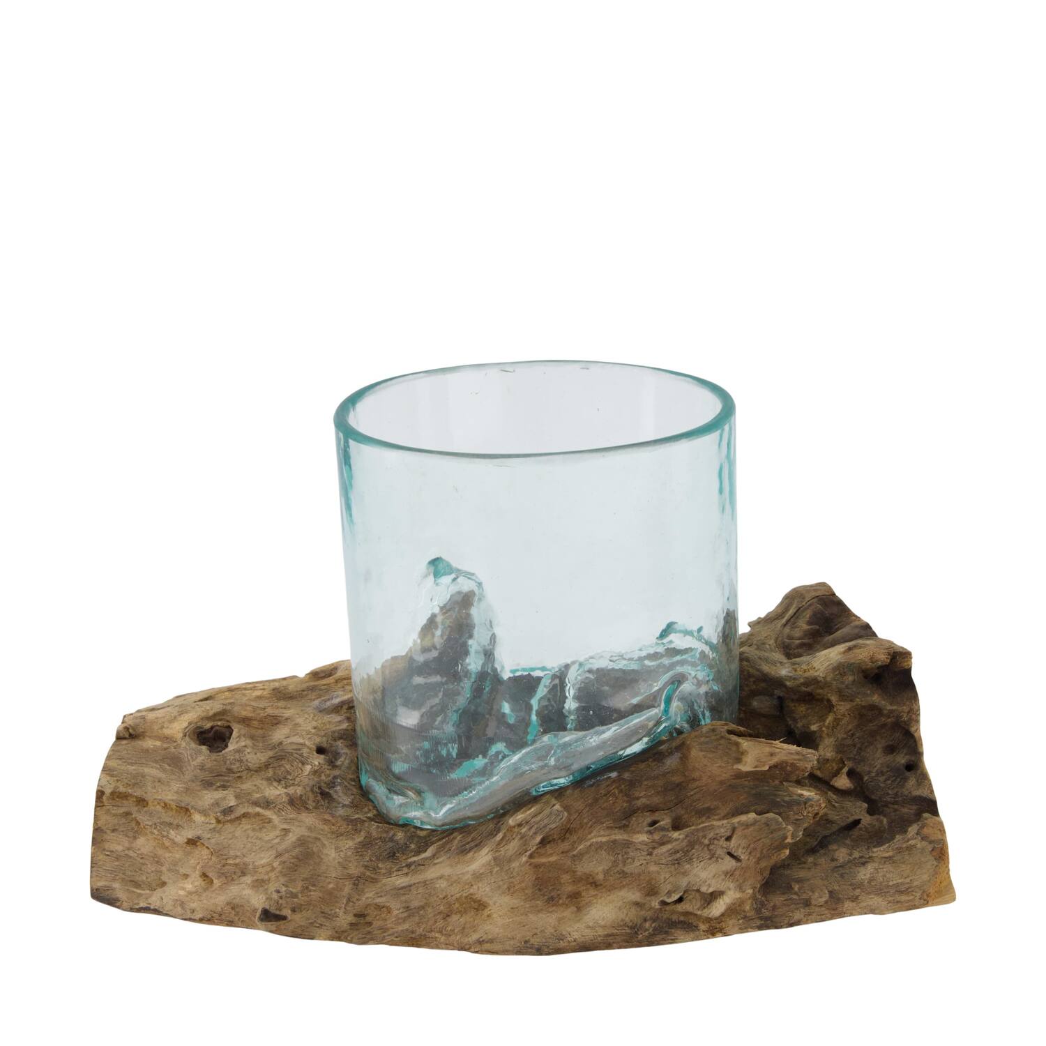Root gamal wood with glass 27x16x16cm