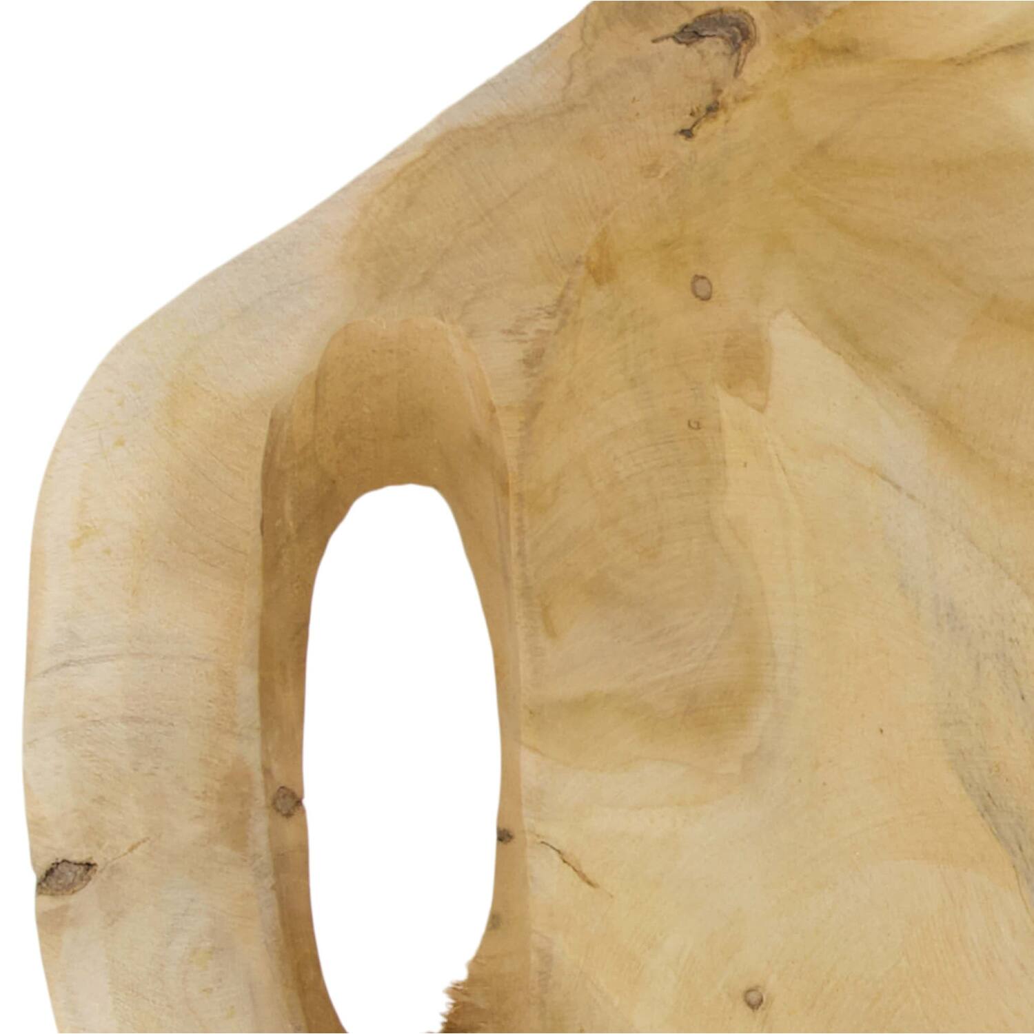 Bol - Bois de teck avec manche - 37x29x8 cm - Naturel