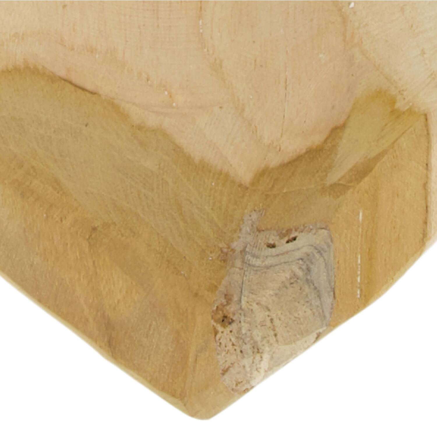 Bol - Coeur - Bois de teck - 25x25x4,5cm - Naturel