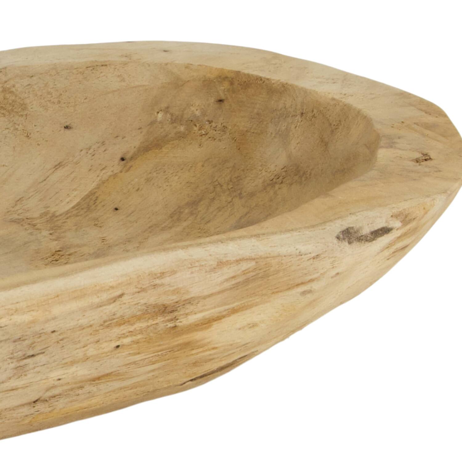 Bol - Coeur - Bois de teck - 34x39x5cm - Naturel