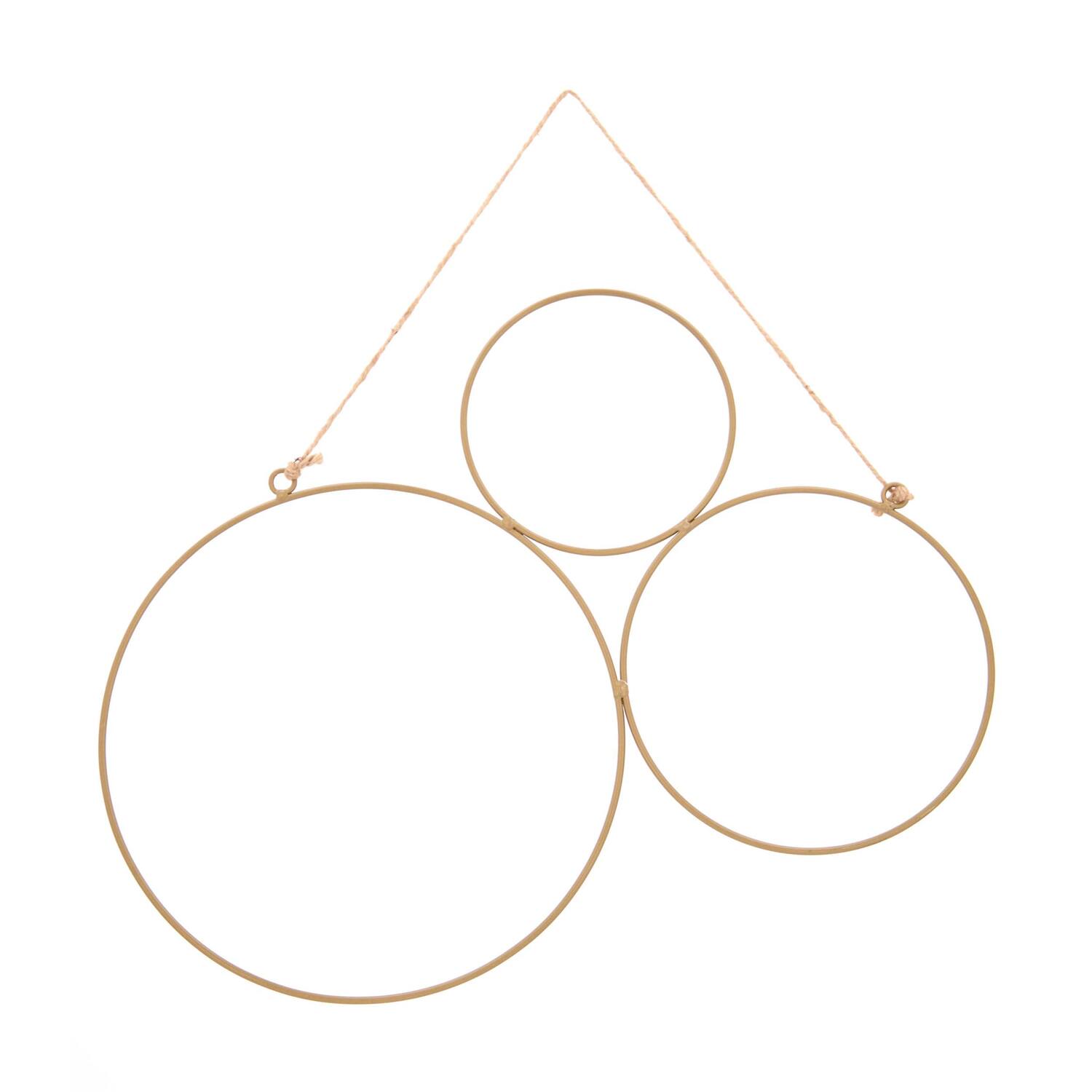 Hanging flower base metal 48x0.5x43cm - Gold