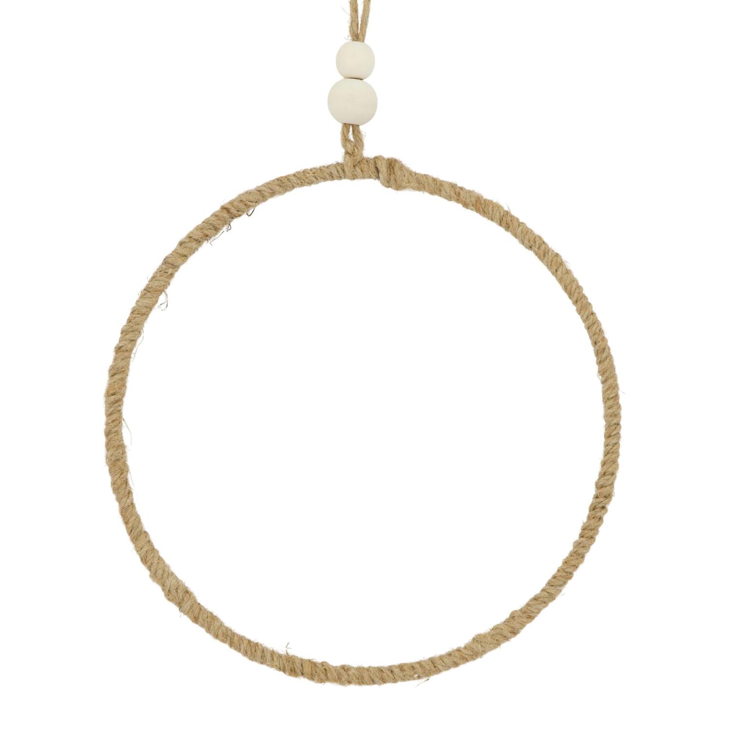 Hanger rope frame jute 20x20x0.25cm - Natural