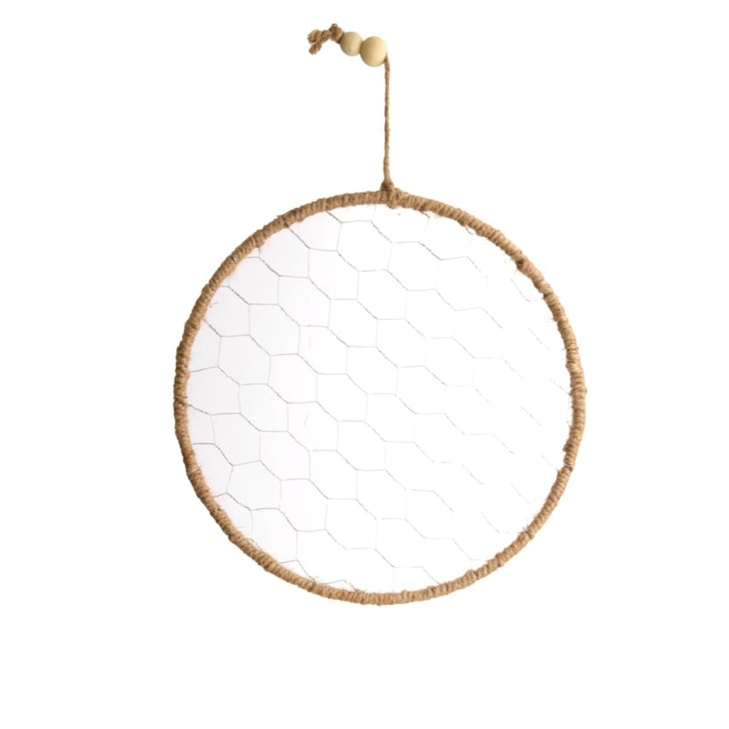 Hanger round rope frame jute 28x28x0.25cm