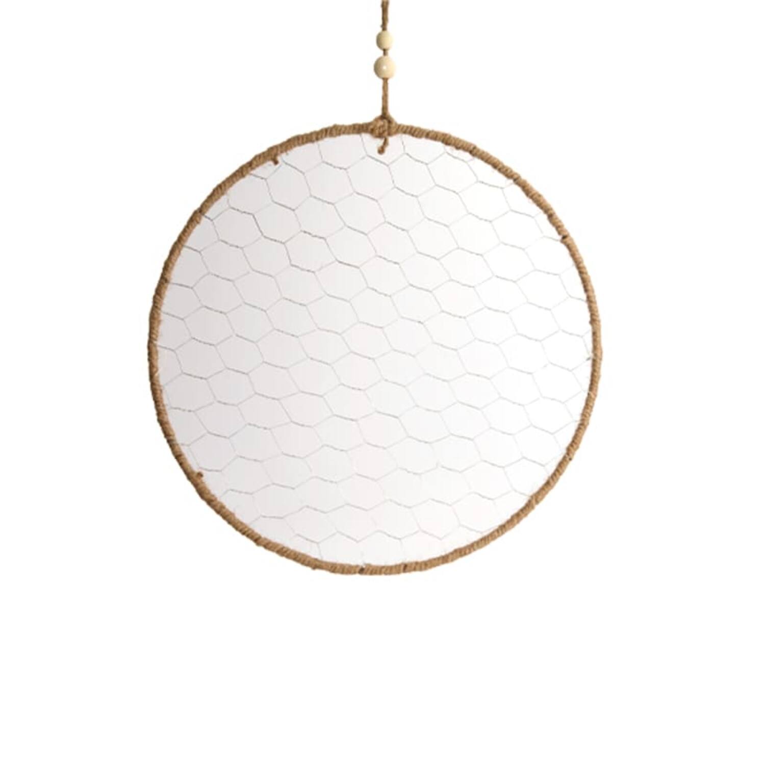 Hanger round rope frame jute 38x38x1cm