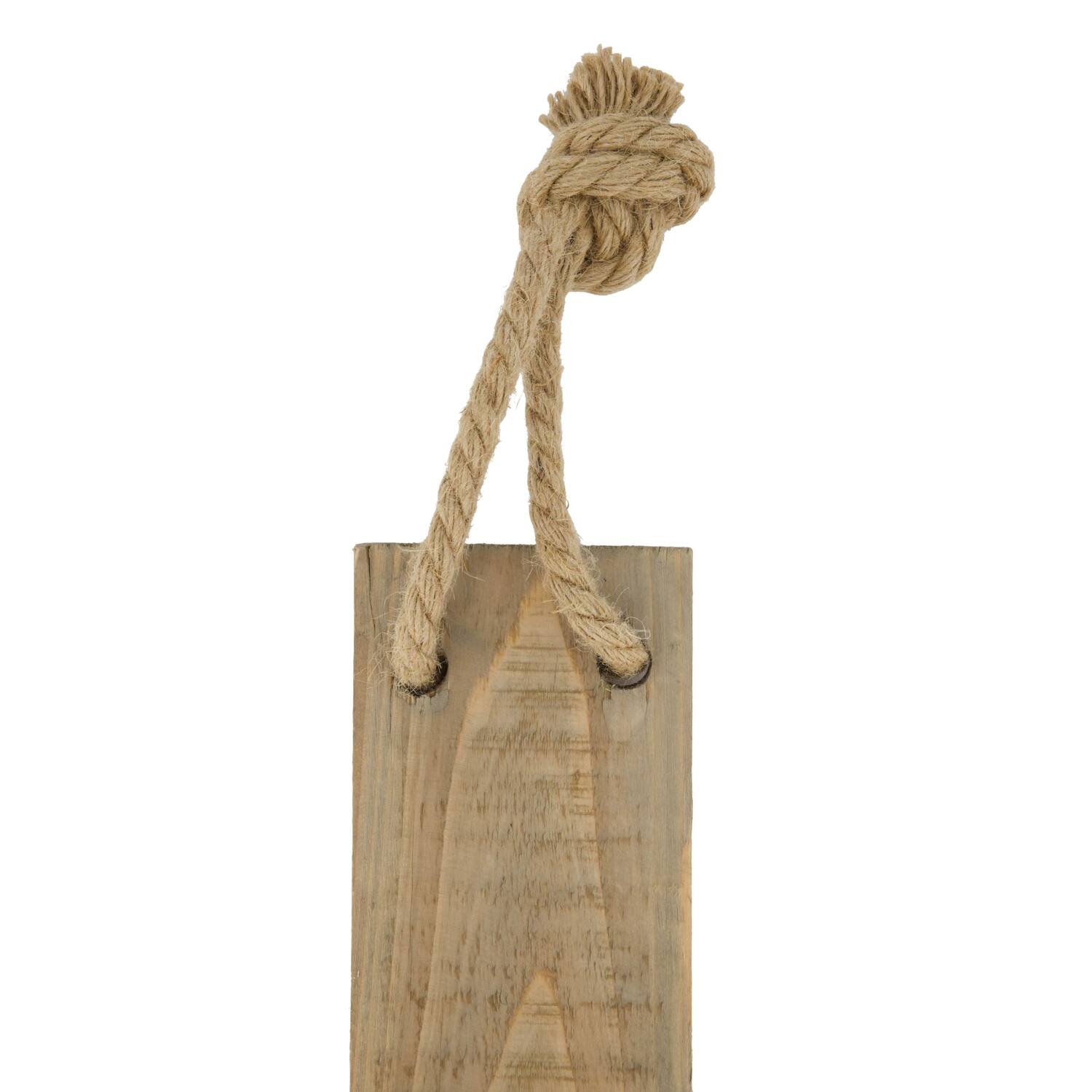 Assiette willkommen - Bois historique - 78x10x1,5 cm - Naturel