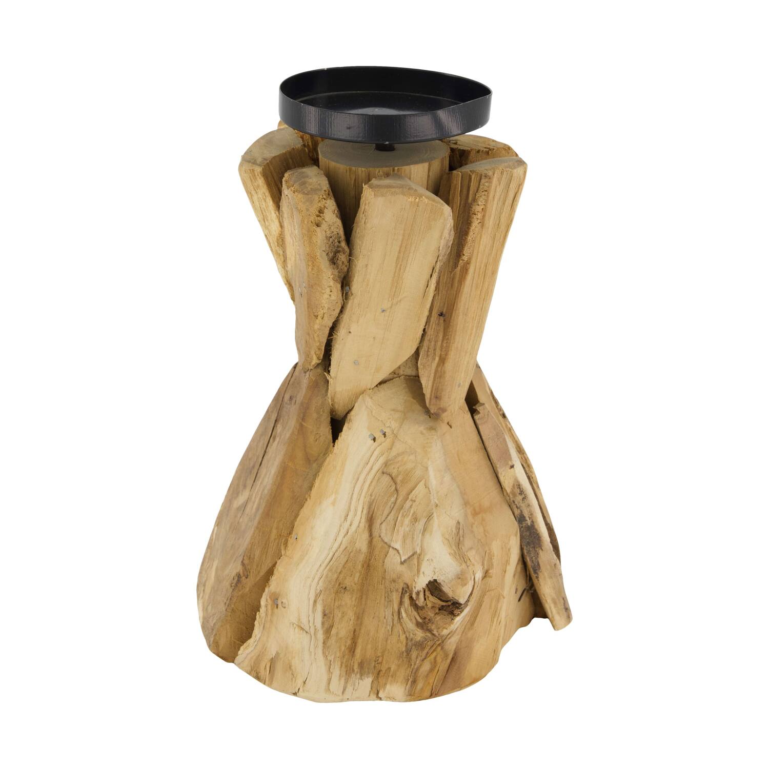 Root driftwood with candle holder 17x17x23.5cm - Natural