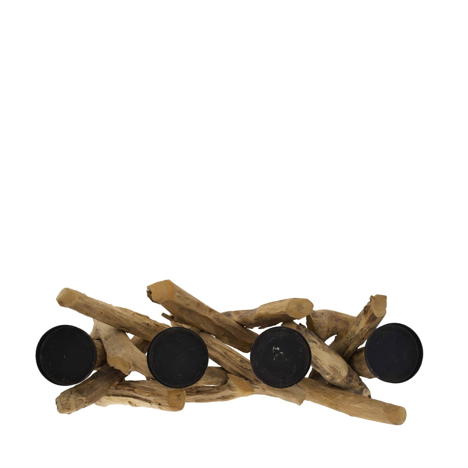 Pillar candle holder driftwood 52x19x19cm - Natural
