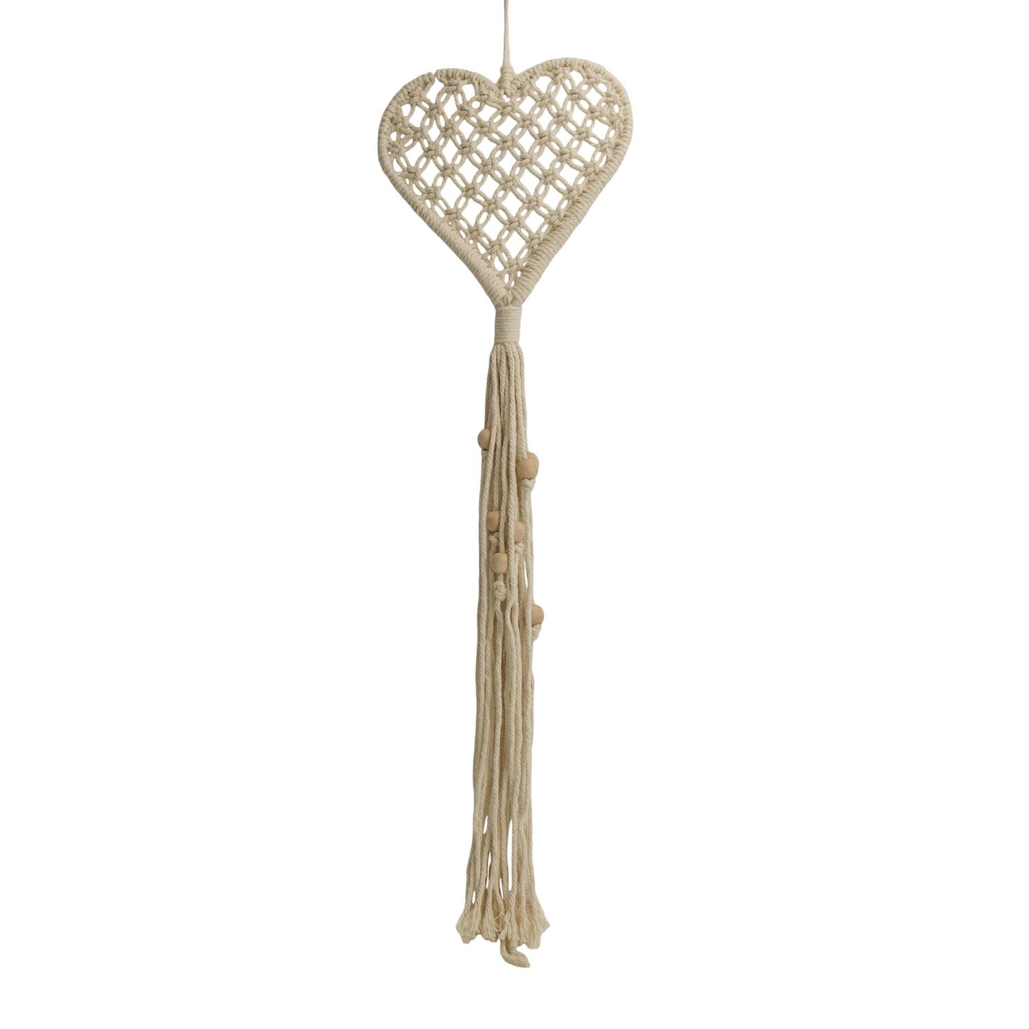 Hanger heart fabric 19x18.5x71cm