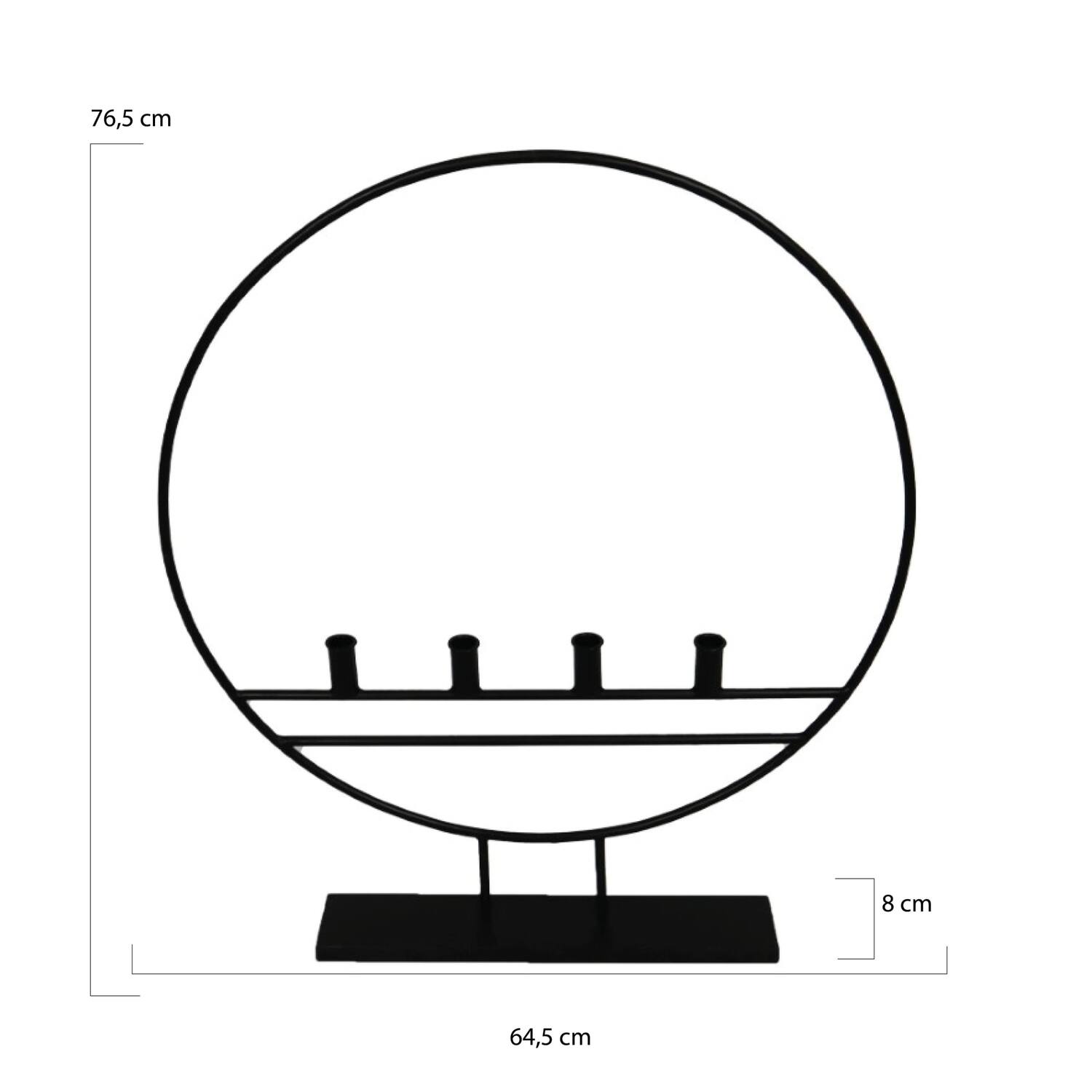 Dinnercandle holder metal 64.5x12x76.5cm
