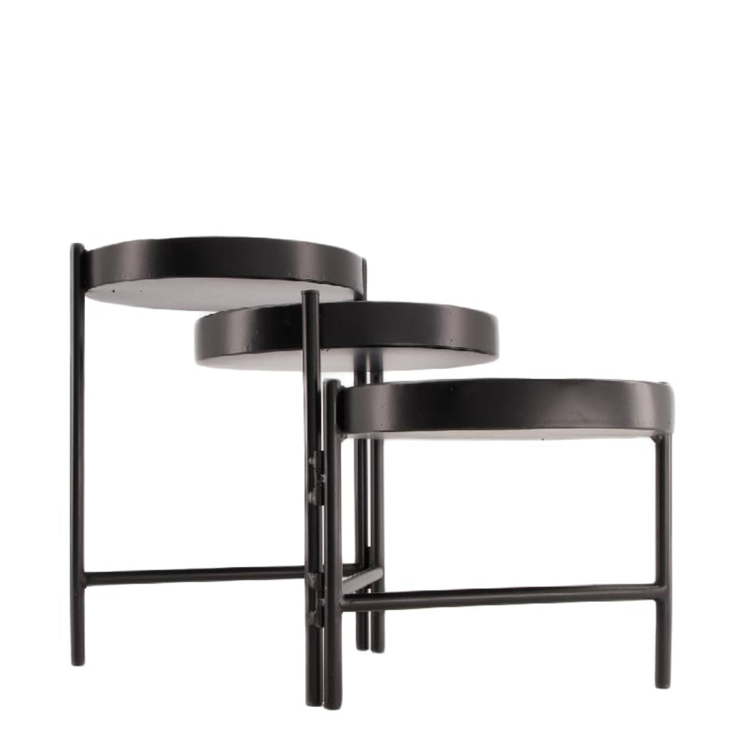 Table metal 65x19.5x28cm - Black