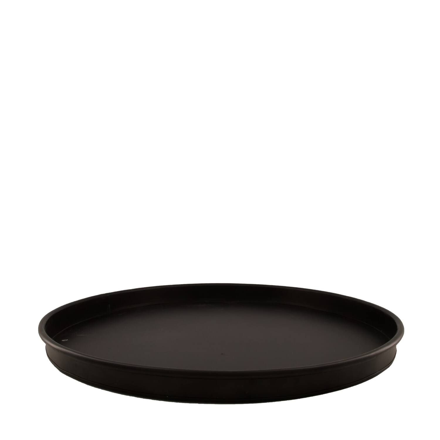 Tray round metal 57x57x4.2cm - Black