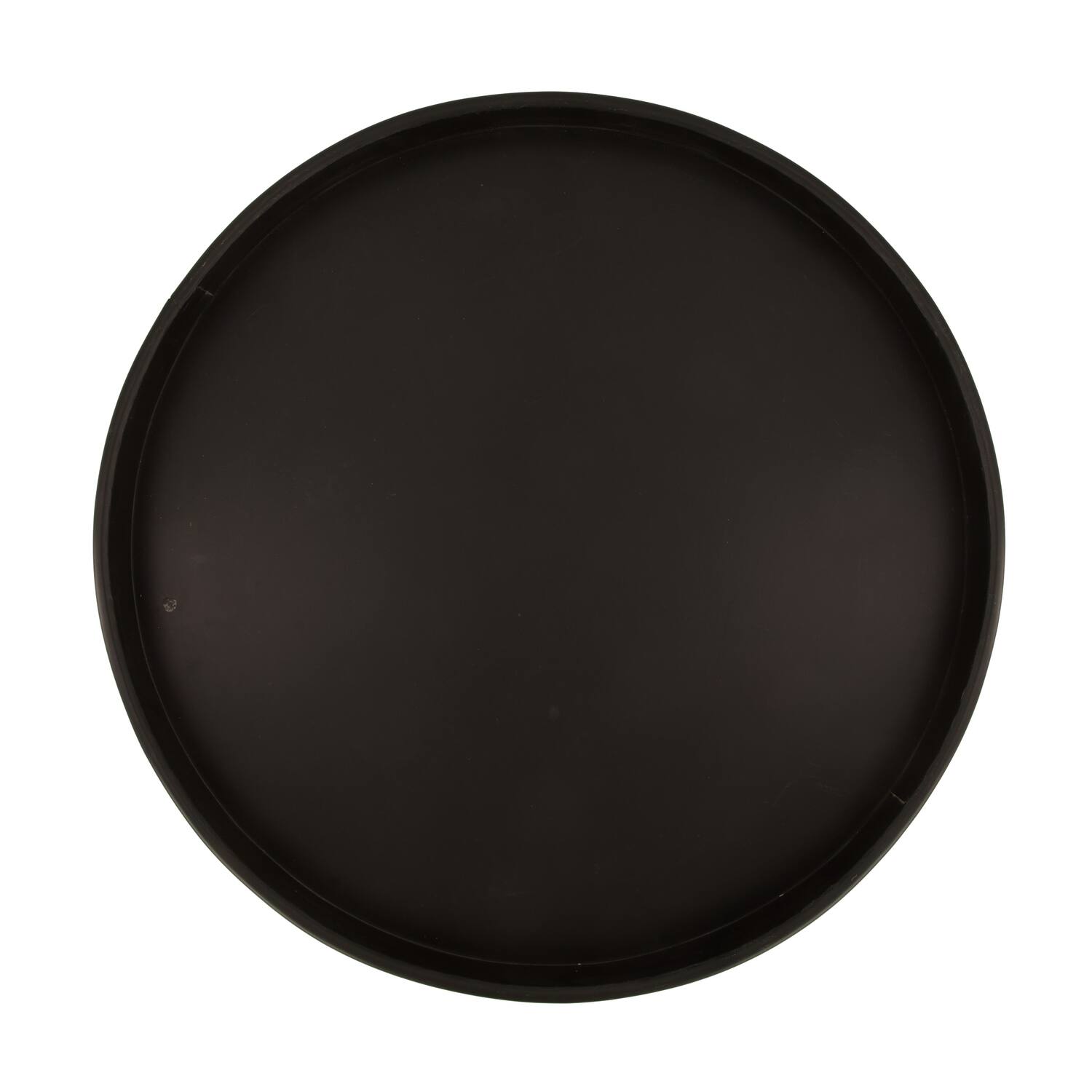 Tray round metal 57x57x4.2cm - Black