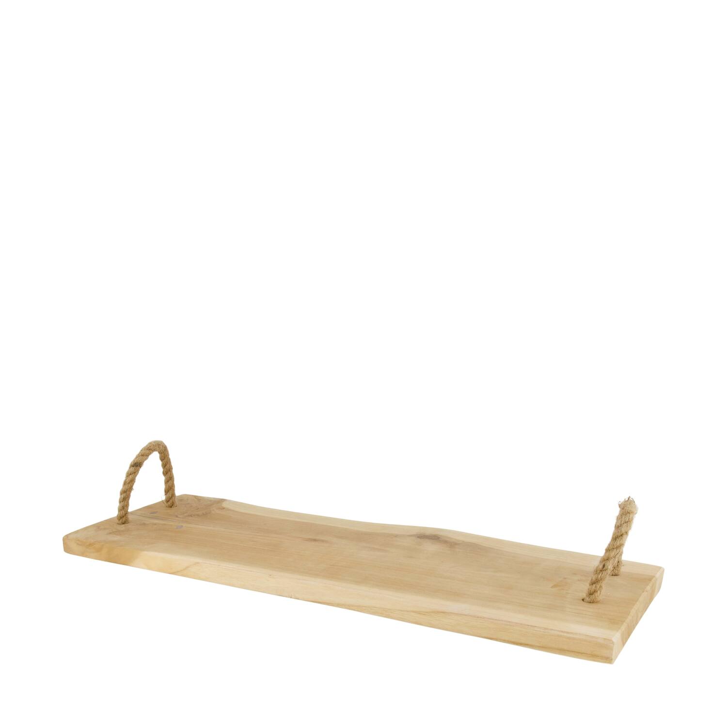 Tray teak wood with handle 57x20x2cm - Natural