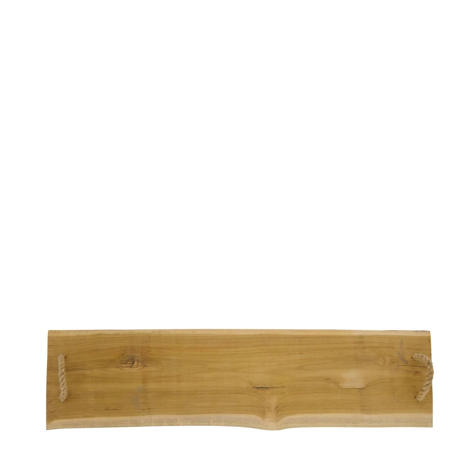 Tray rectangular teak wood with handle 77x20x2cm