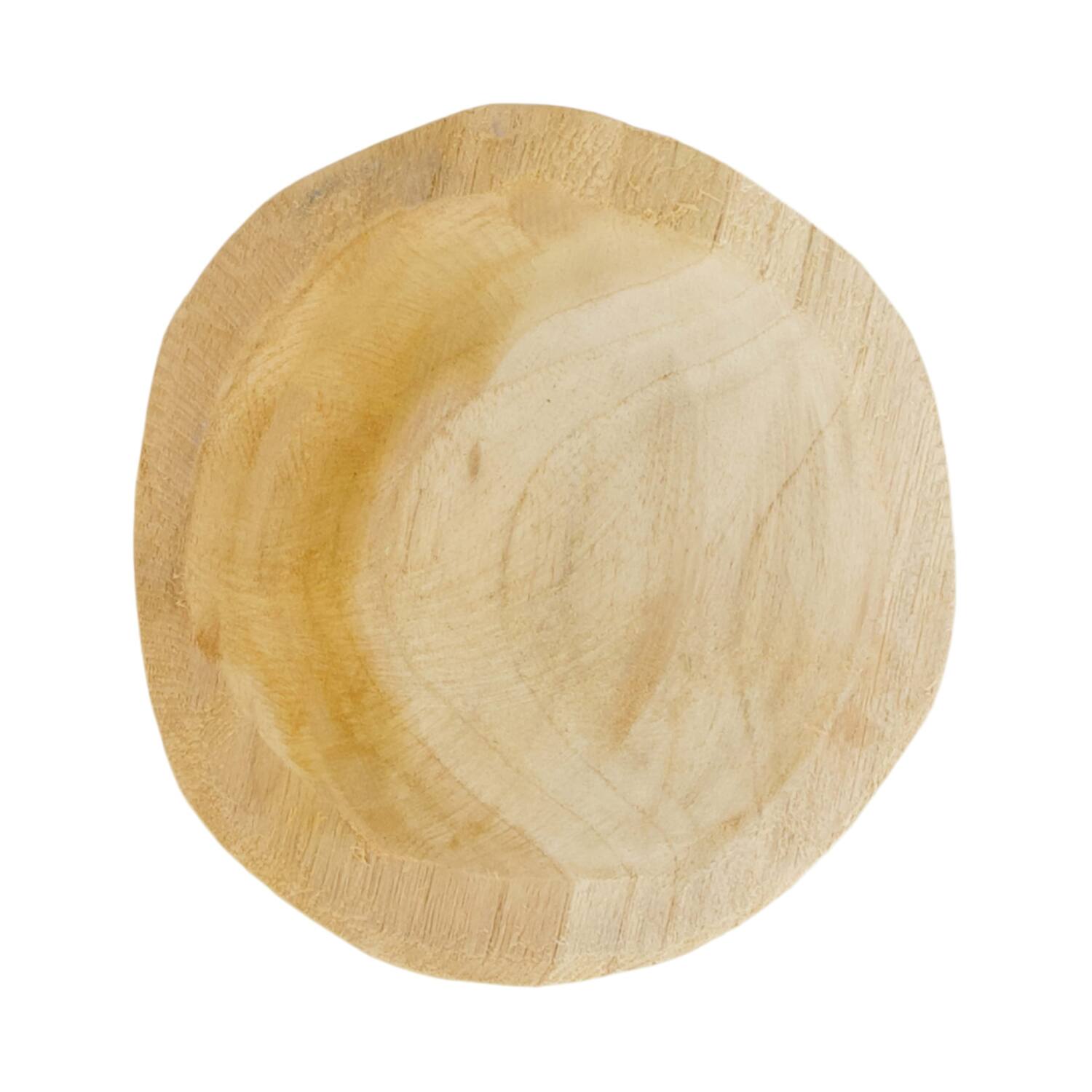 Bol - Rond - Bois de teck - 12x12x4cm - Naturel