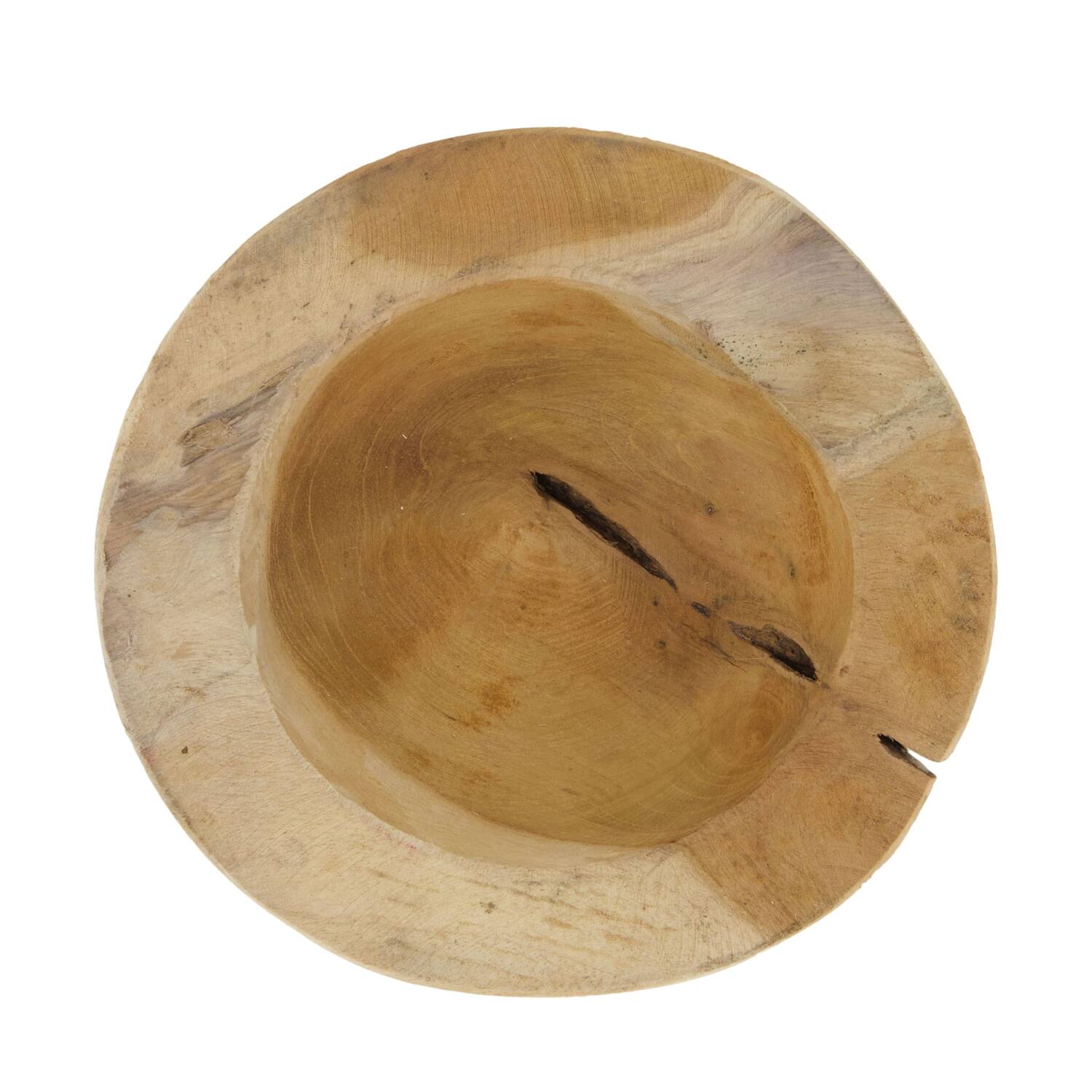 Bowl round teak wood 15x15x4.5cm - Natural