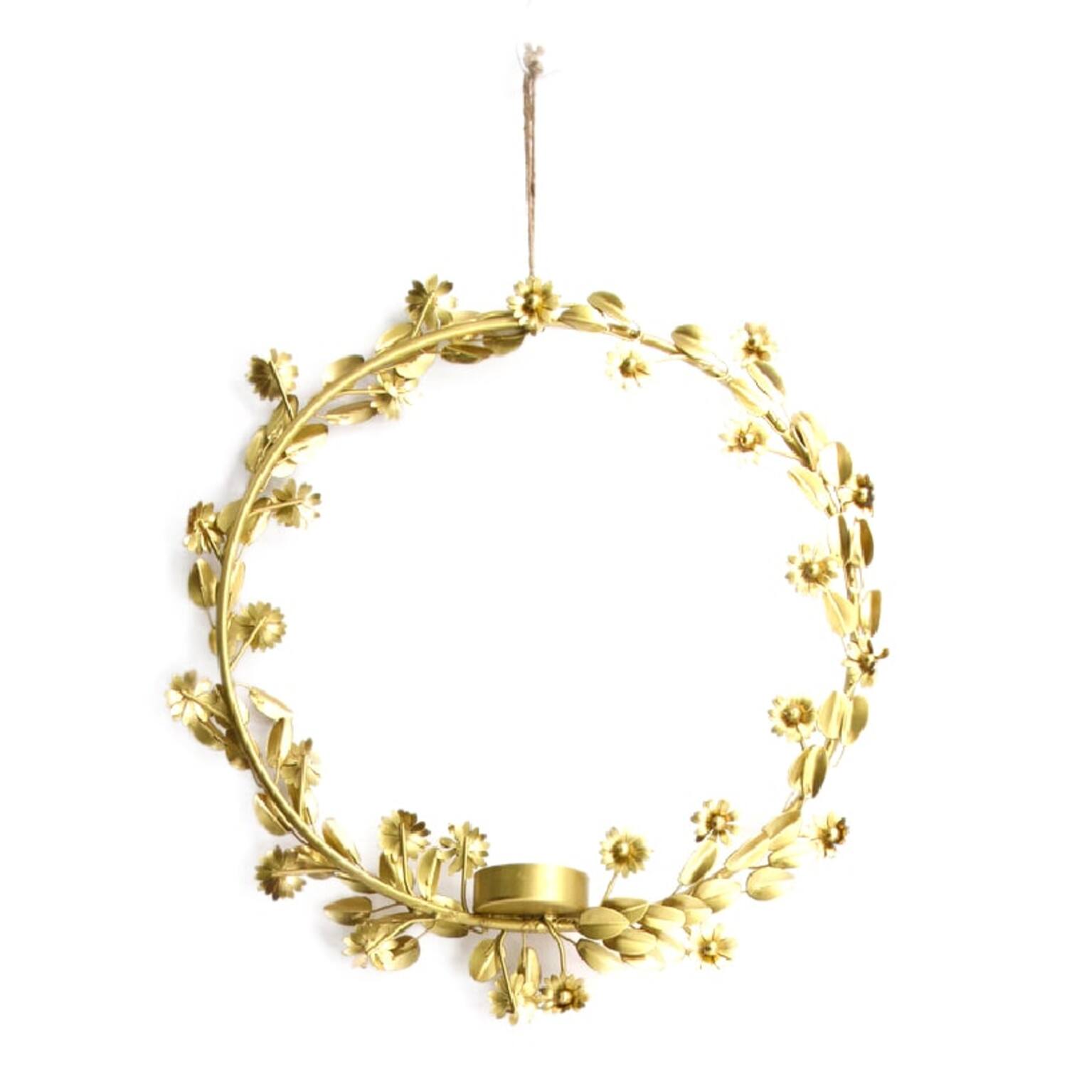 Tealight holder ring metal Ø30x4cm