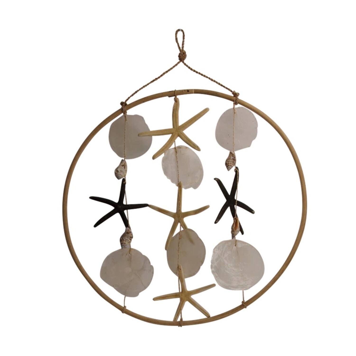 Ring bamboo with shells Ø38x38cm