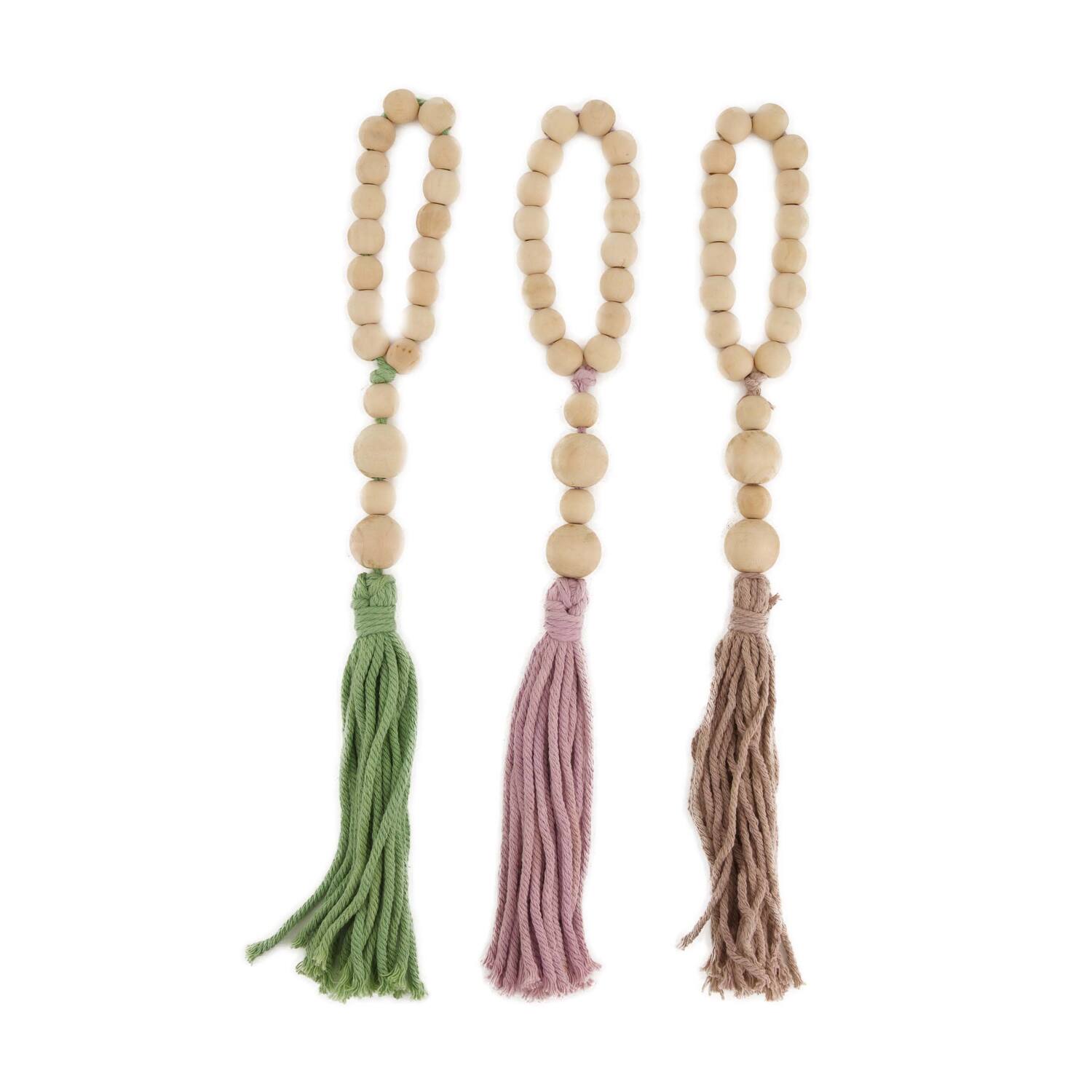 Hanger beads wood 2.5x2.5x38cm A/3
