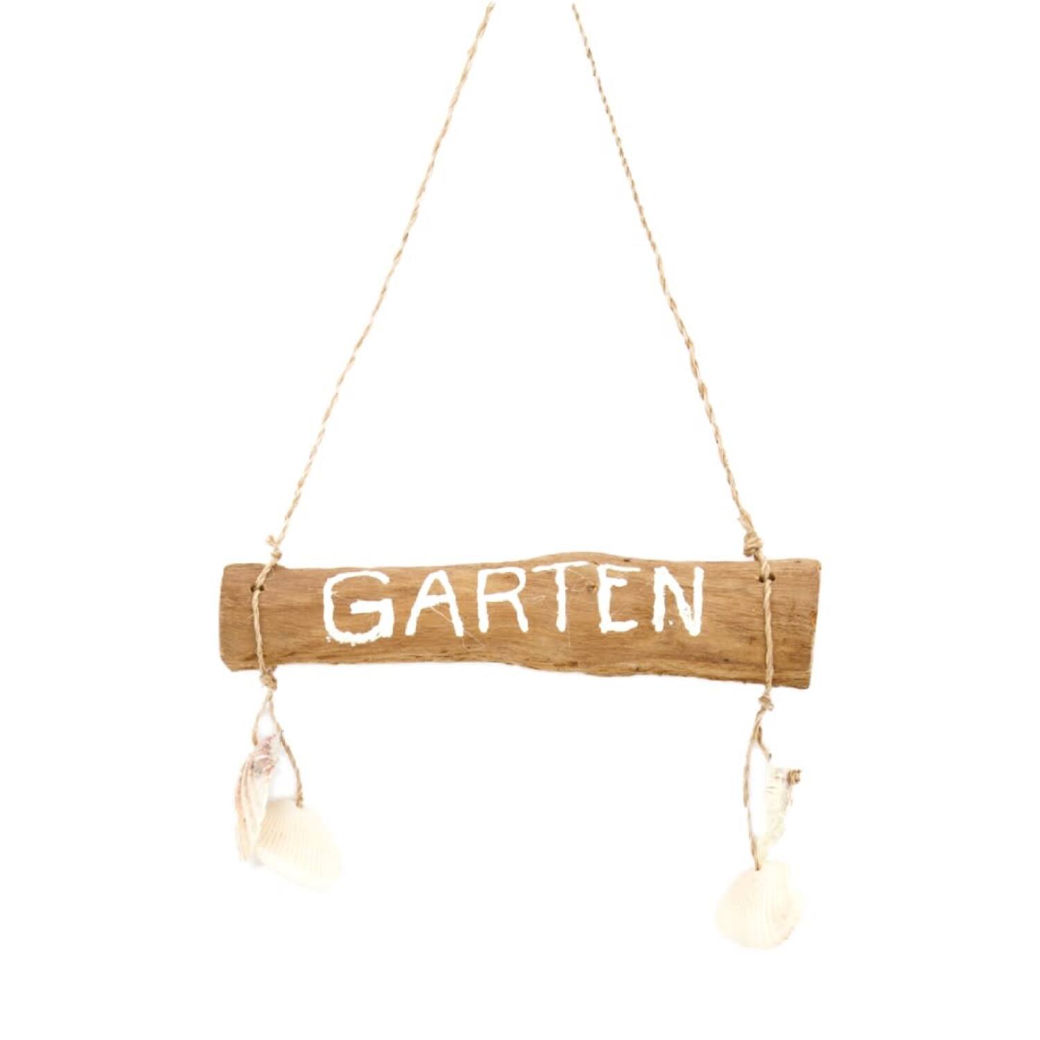 Sign wood with shells 20x16x3cm