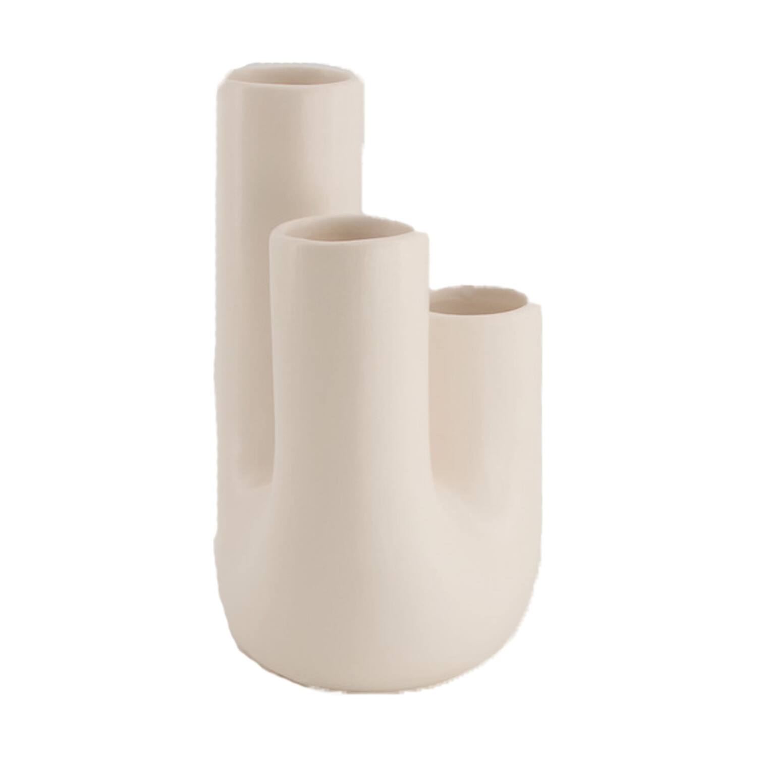 Vase ceramic 11.8x11.6x20.5cm - White