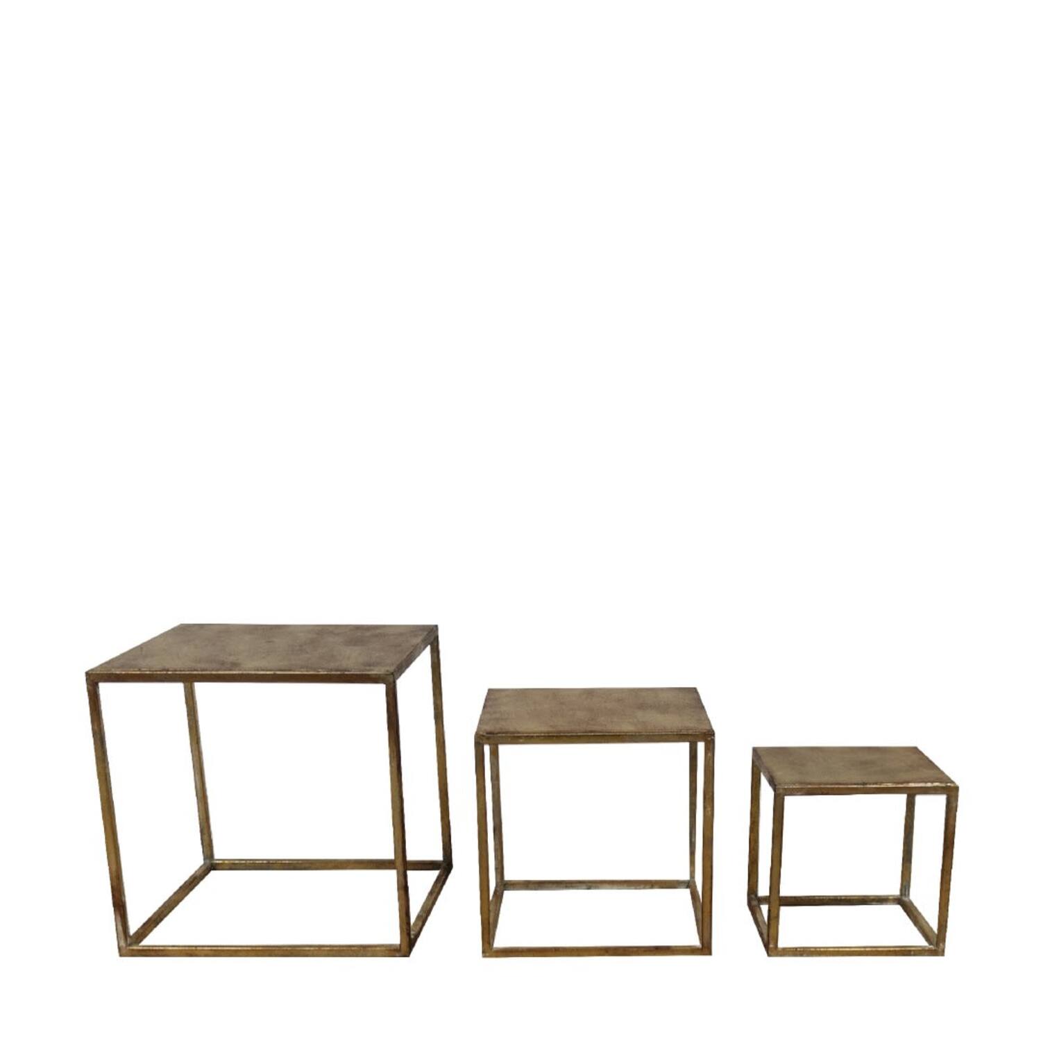 Side table metal 28x28x28cm S/3