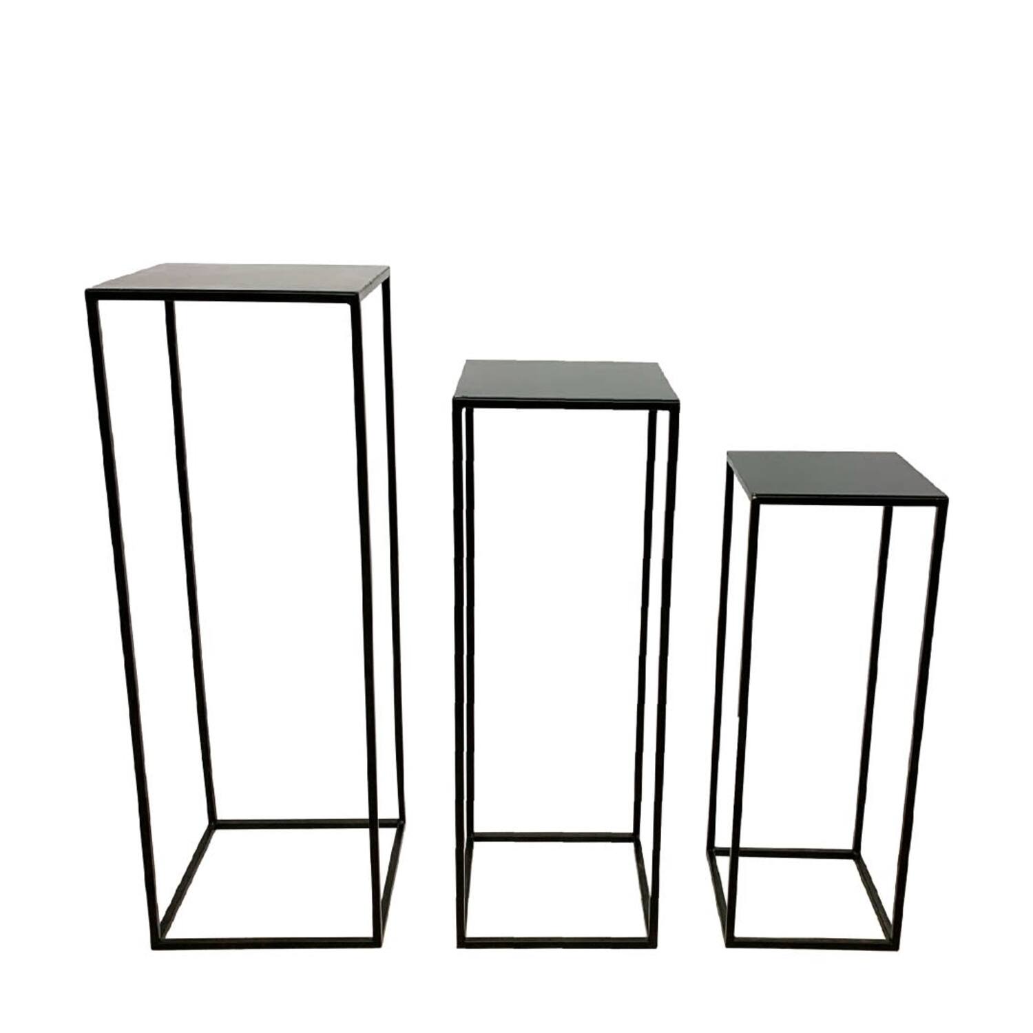Table dappoint Bruges - Metal - 27x27x77cm - Gris