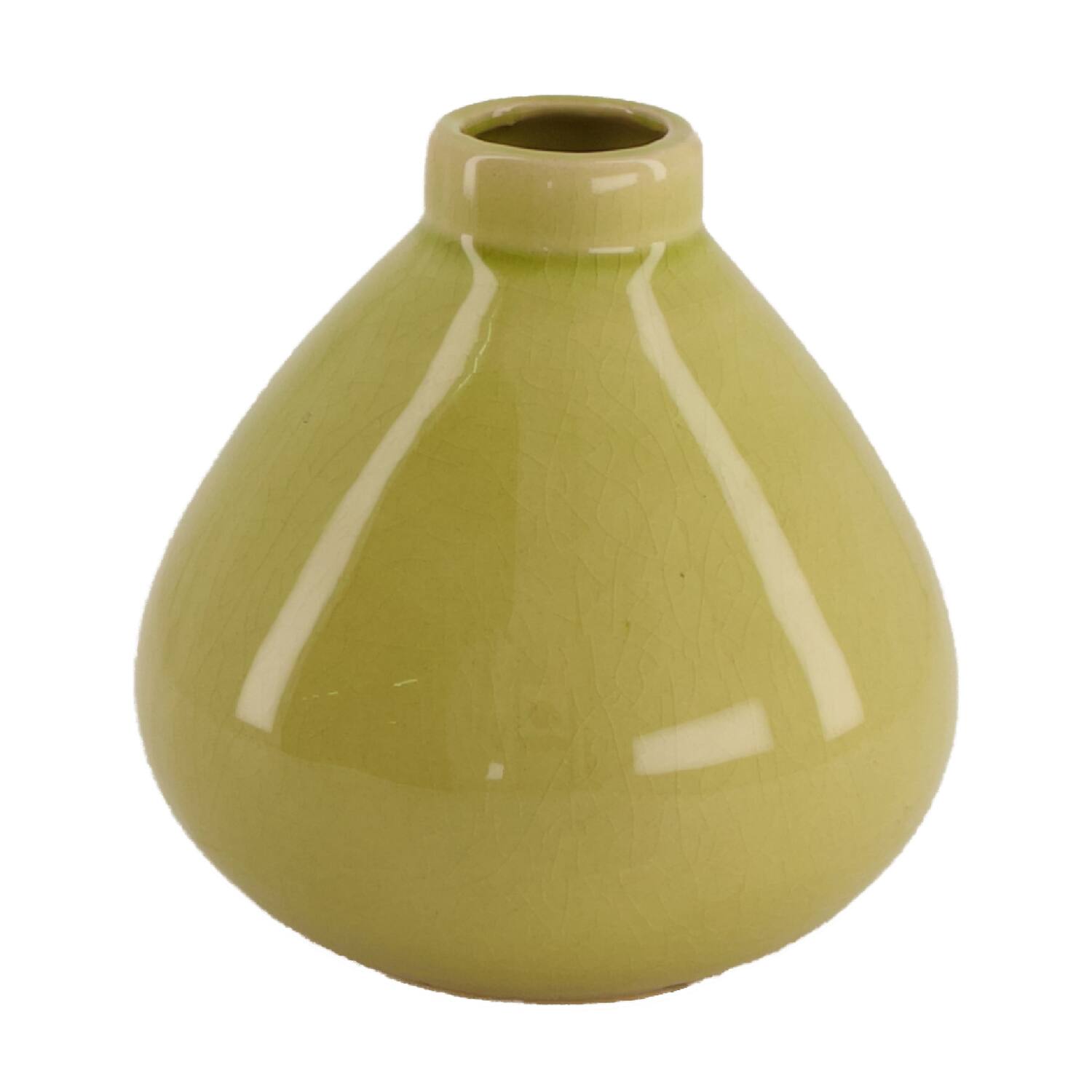 Vase ceramic 12x12cm - Yellow